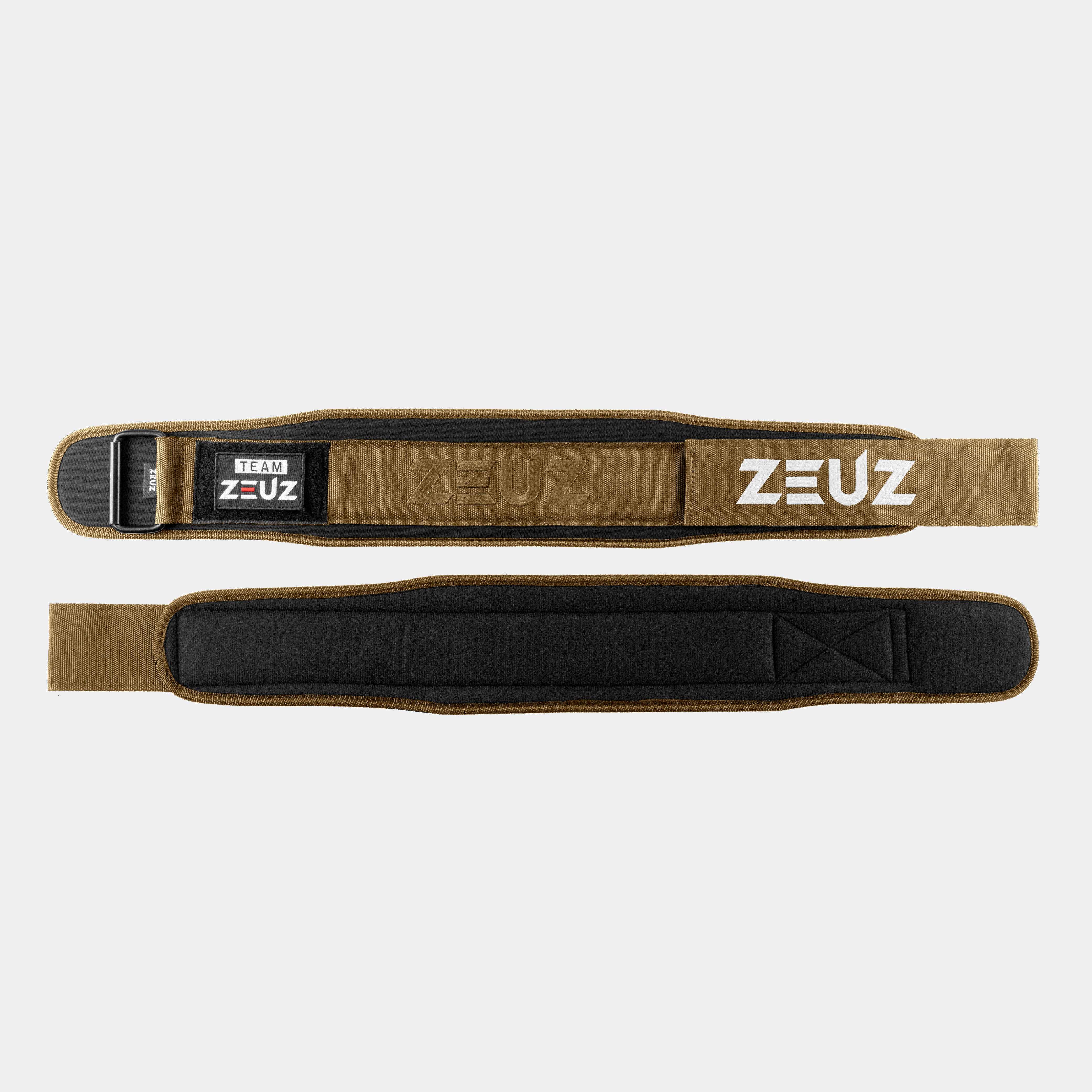 ZEUZ Gewichthefriem beige – stevige lifting belt voor krachttraining en gewichtheffen