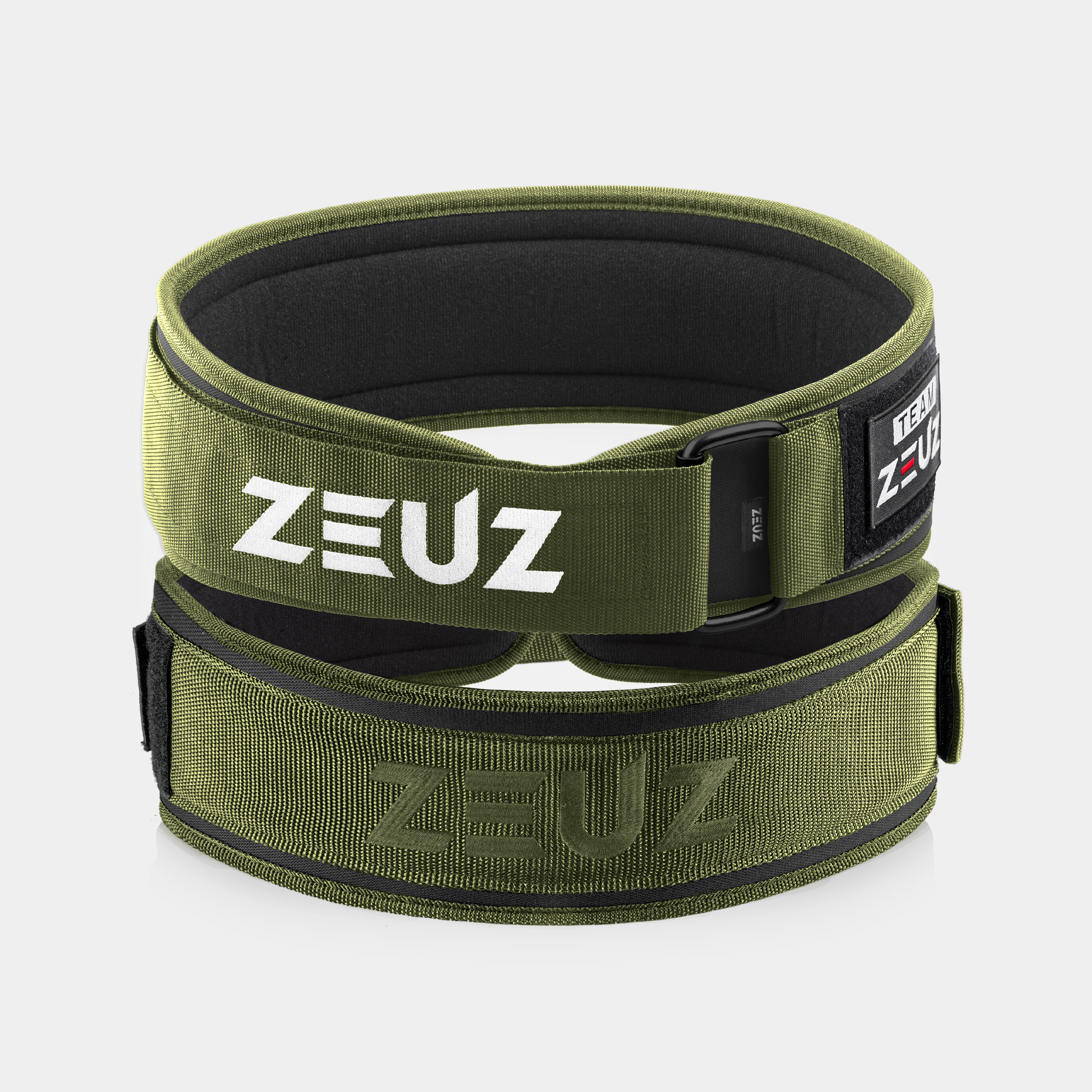 ZEUZ Gewichthefriem legergroen – stevige lifting belt voor krachttraining en gewichtheffen