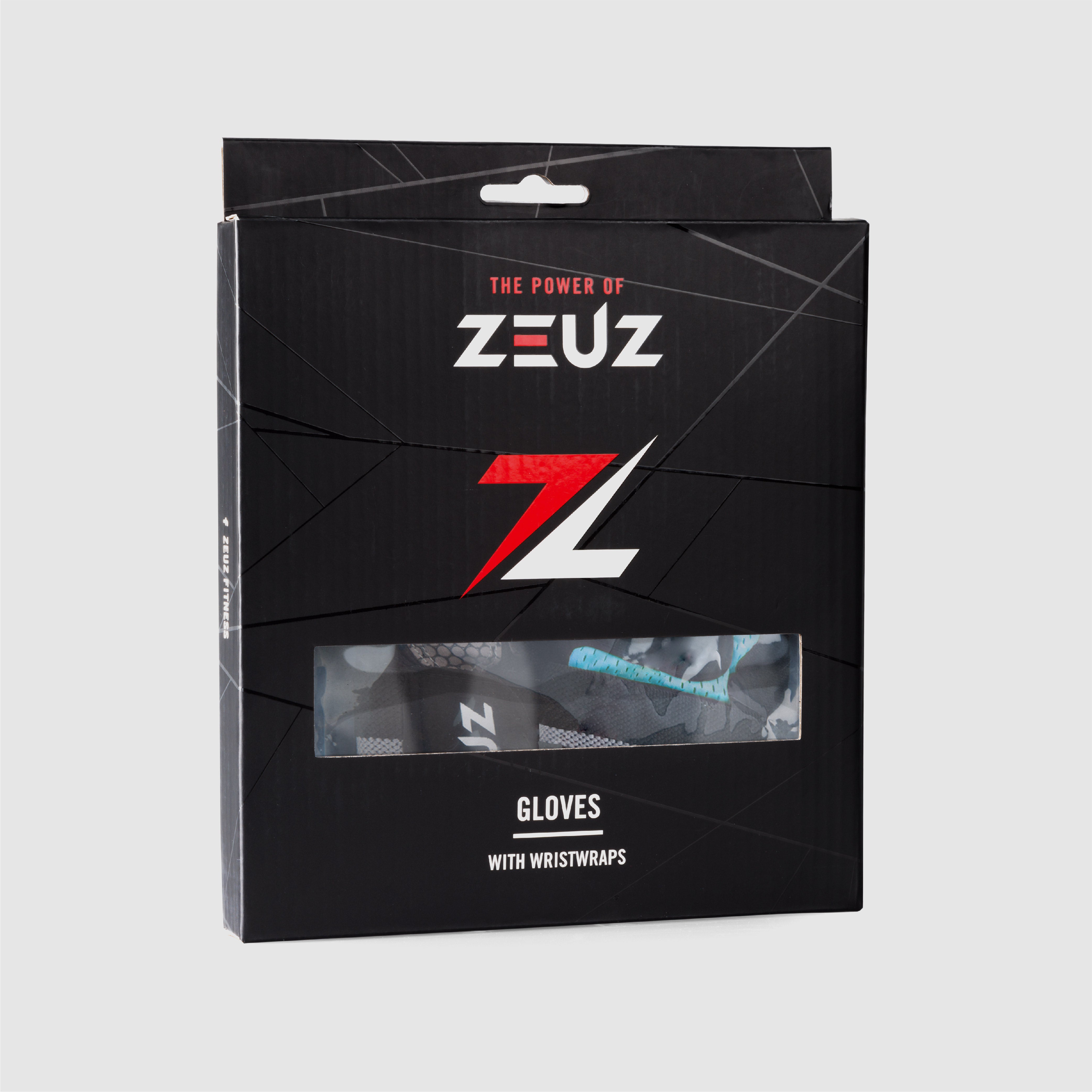 ZEUZ Fitnesshandschoenen blauw in verpakking – geleverd als paar met maatlabel