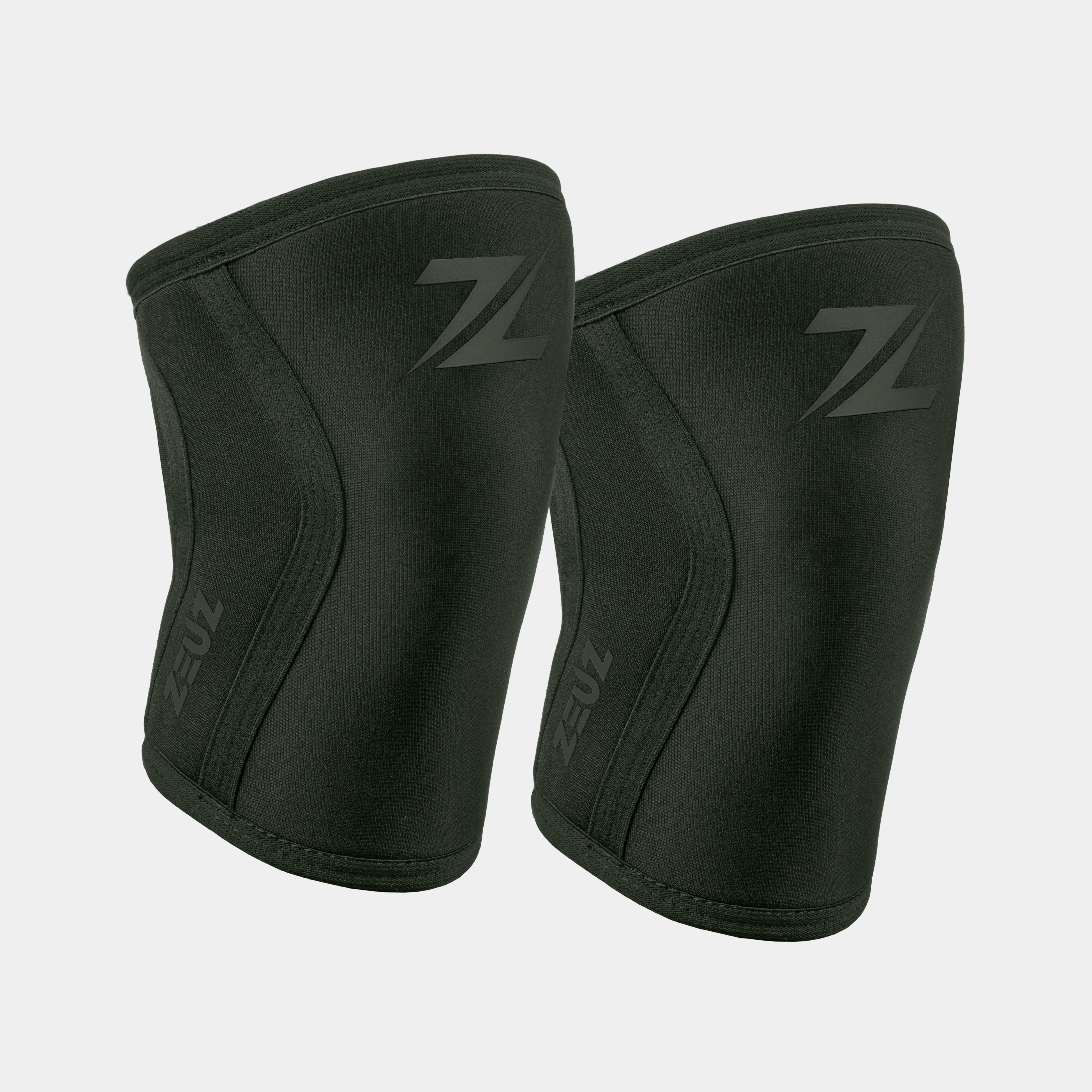 Leger groene ZEUZ Knee Sleeves – compressie sleeves voor krachttraining en crossfit