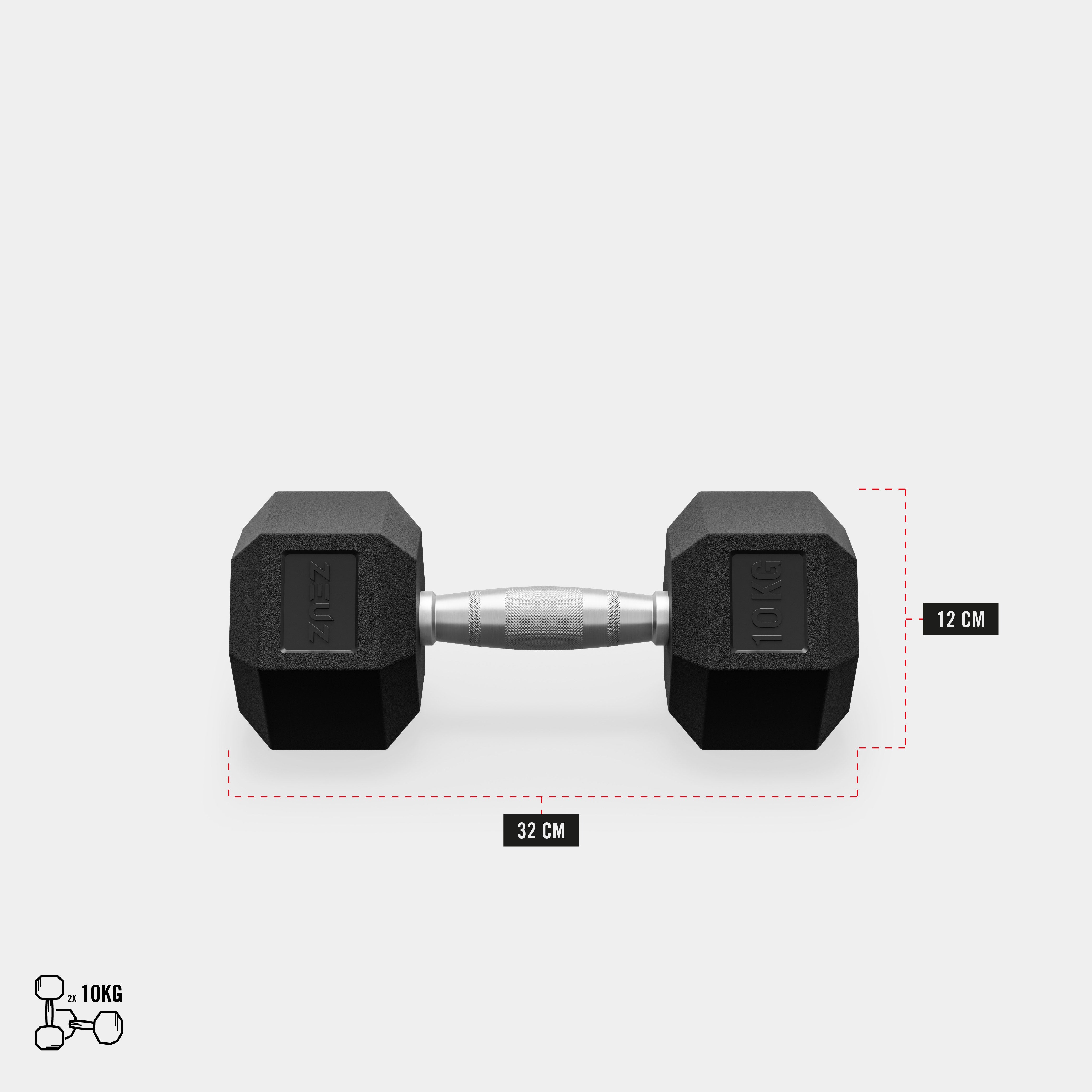 ZEUZ Dumbbell Rek Incl. Hexagon Dumbbells