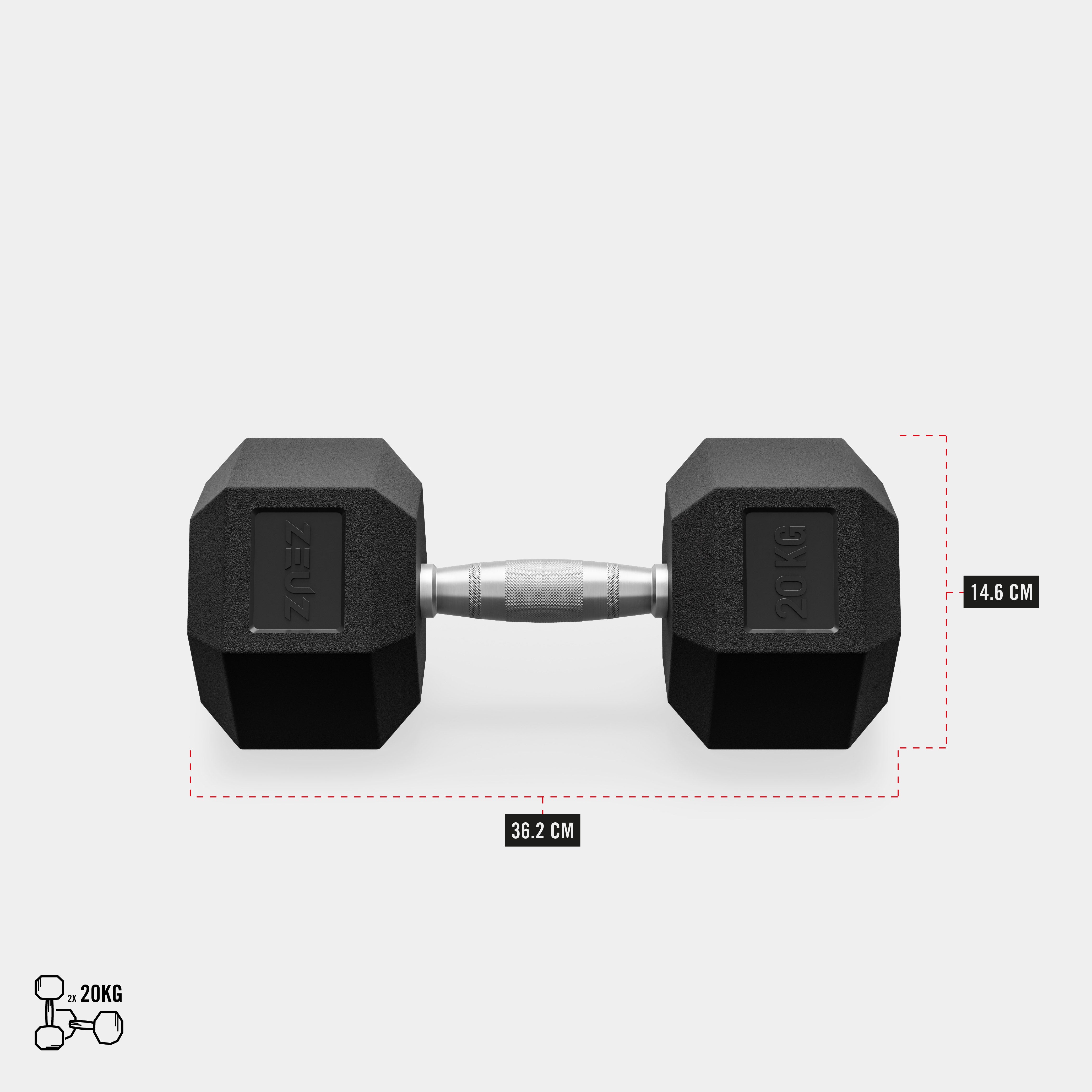 ZEUZ Dumbbell Rek Incl. Hexagon Dumbbells