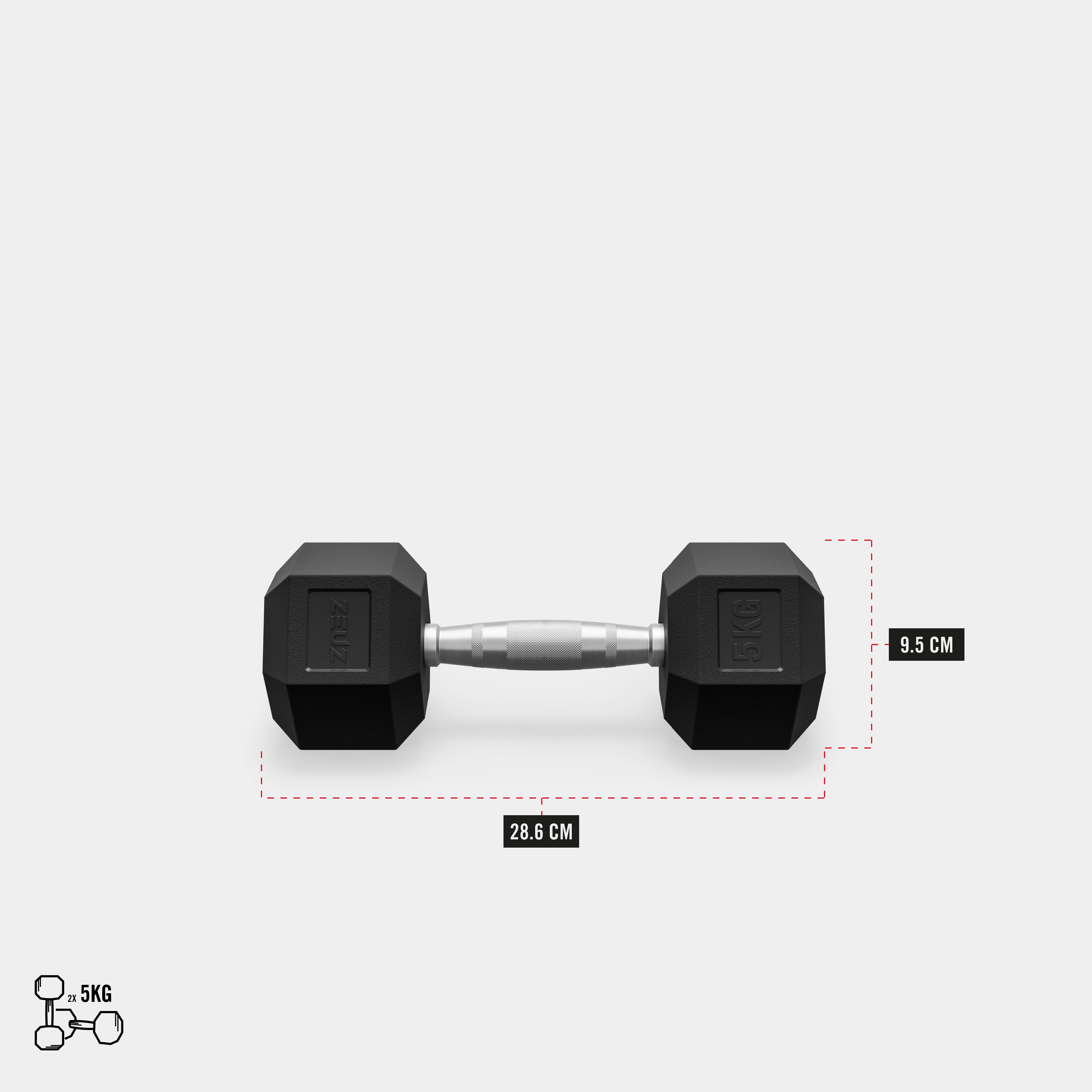 ZEUZ Dumbbell Rek Incl. Hexagon Dumbbells