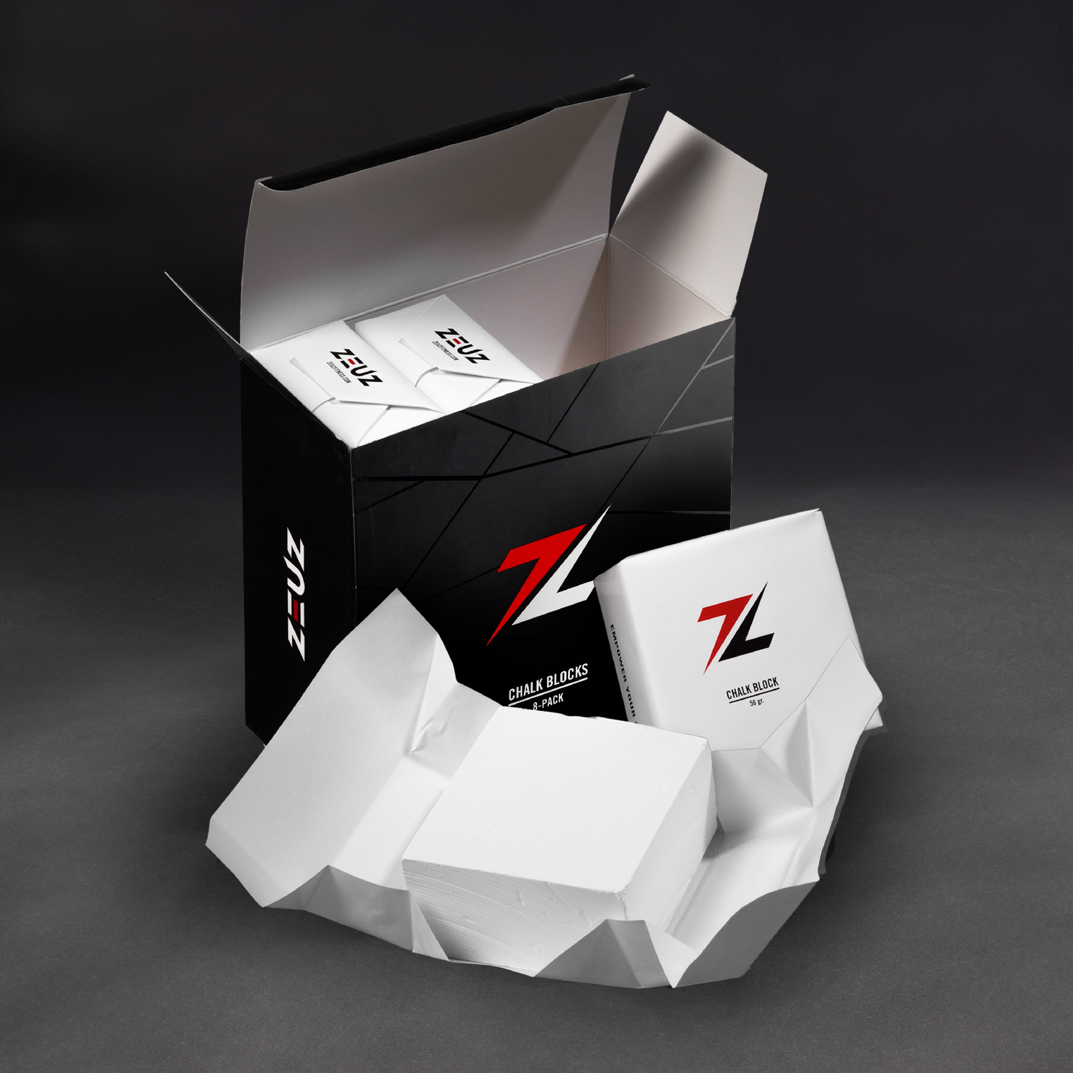 Blocchi di polvere di magnesio ZEUZ - Gesso - Confezione da 8