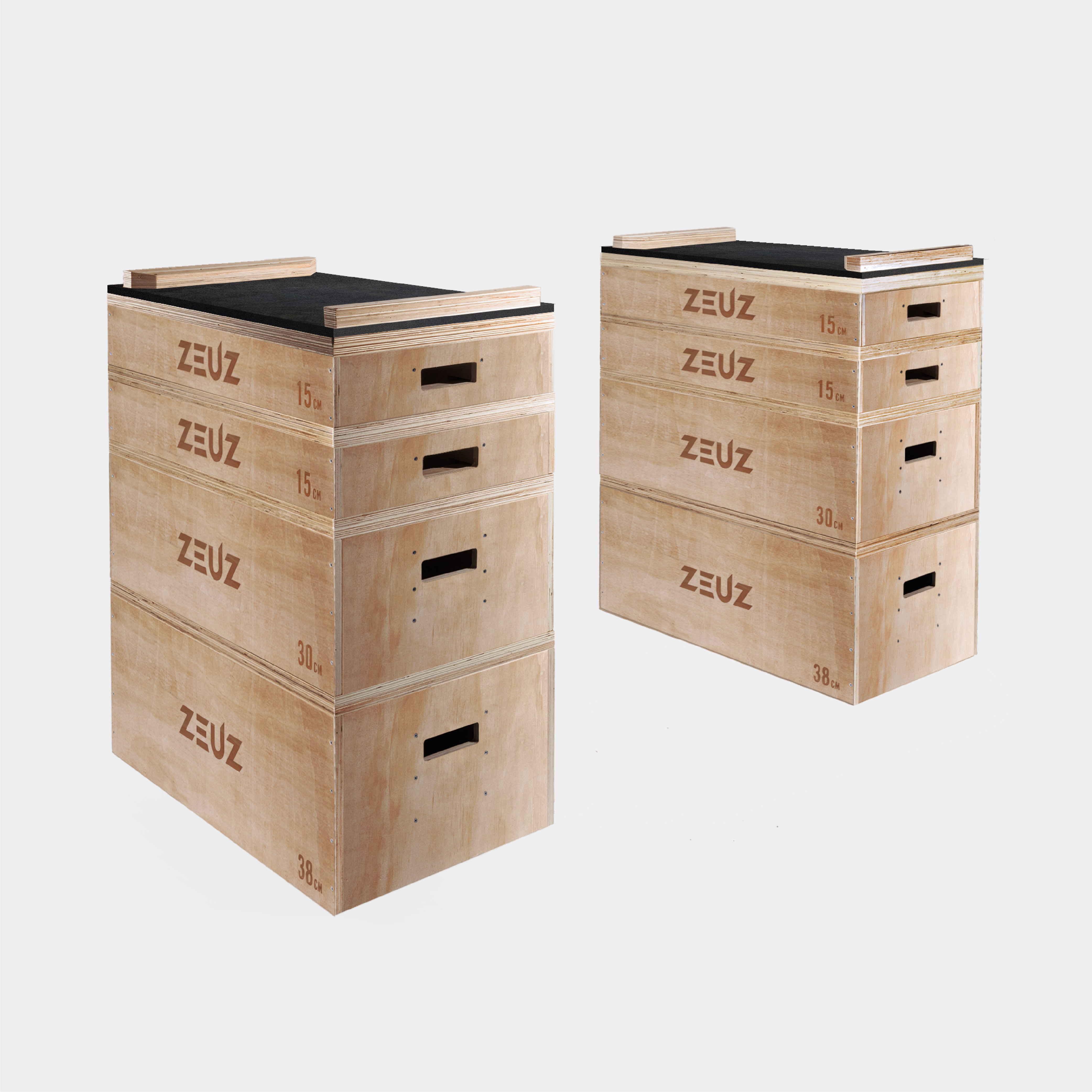 ZEUZ Holz stapelbare Ruck blöcke Set-Blöcke-Für Gewichtheben, Fitness & Weightlifting-98 CM High