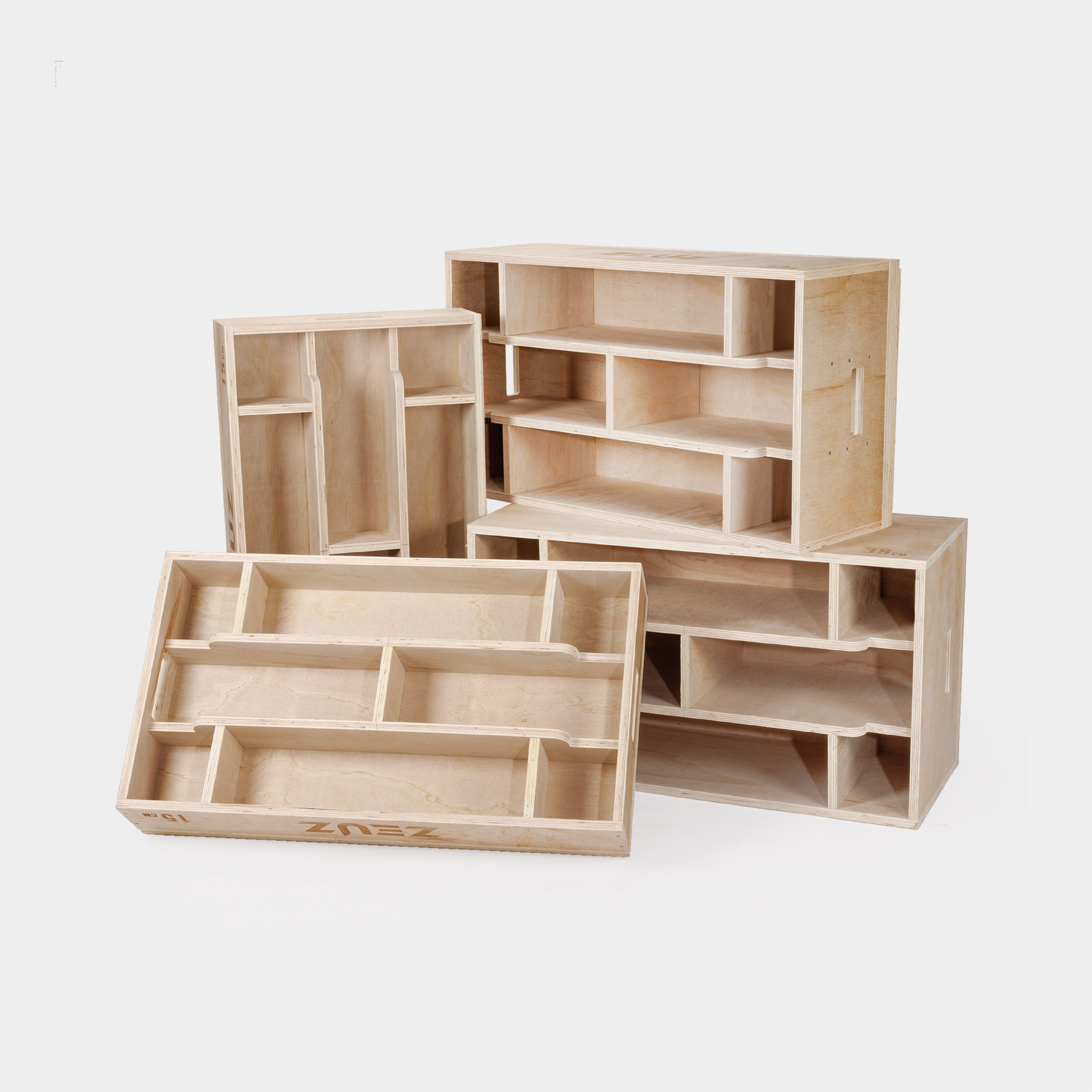 ZEUZ Holz stapelbare Ruck blöcke Set-Blöcke-Für Gewichtheben, Fitness & Weightlifting-98 CM High