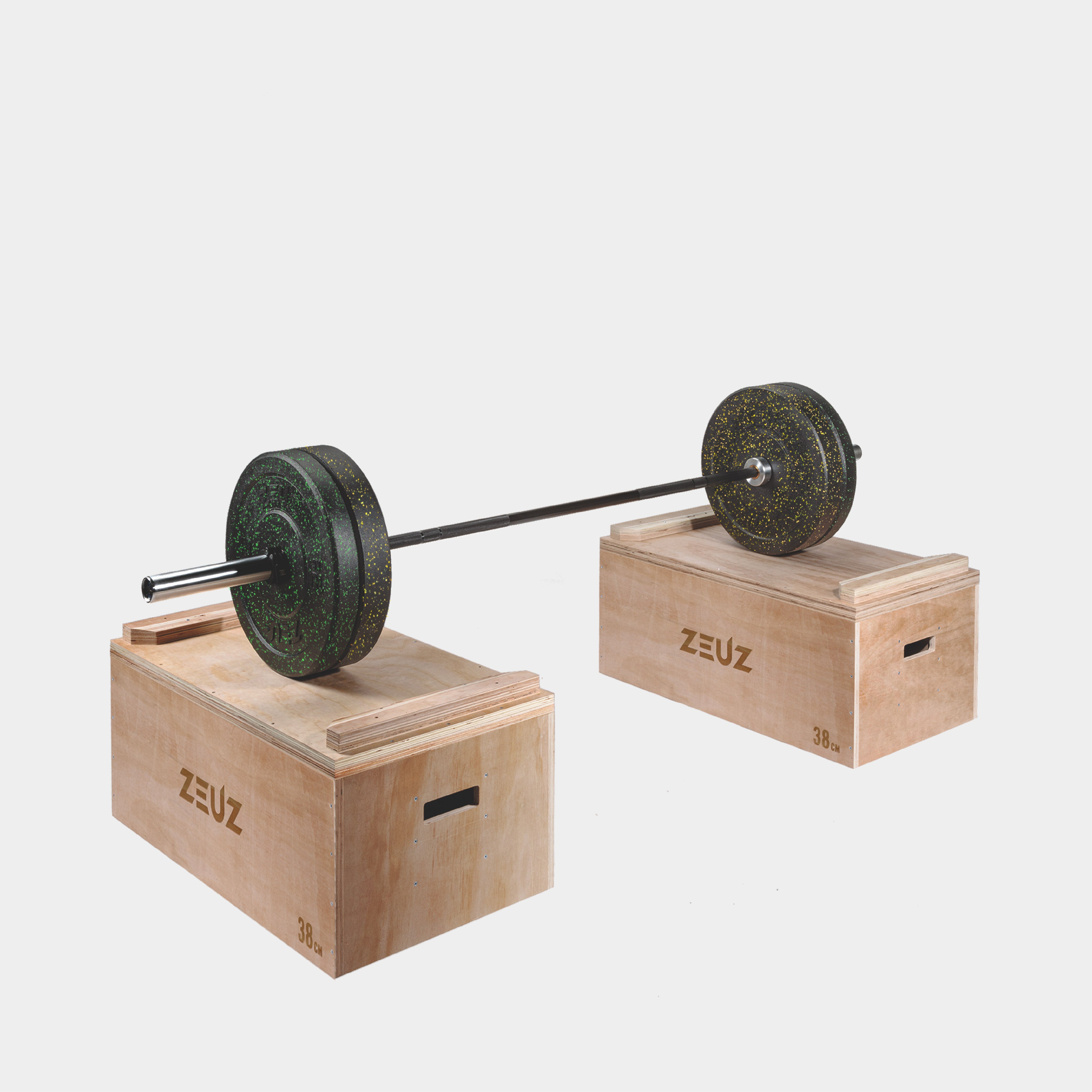 ZEUZ Holz stapelbare Ruck blöcke Set-Blöcke-Für Gewichtheben, Fitness & Weightlifting-98 CM High