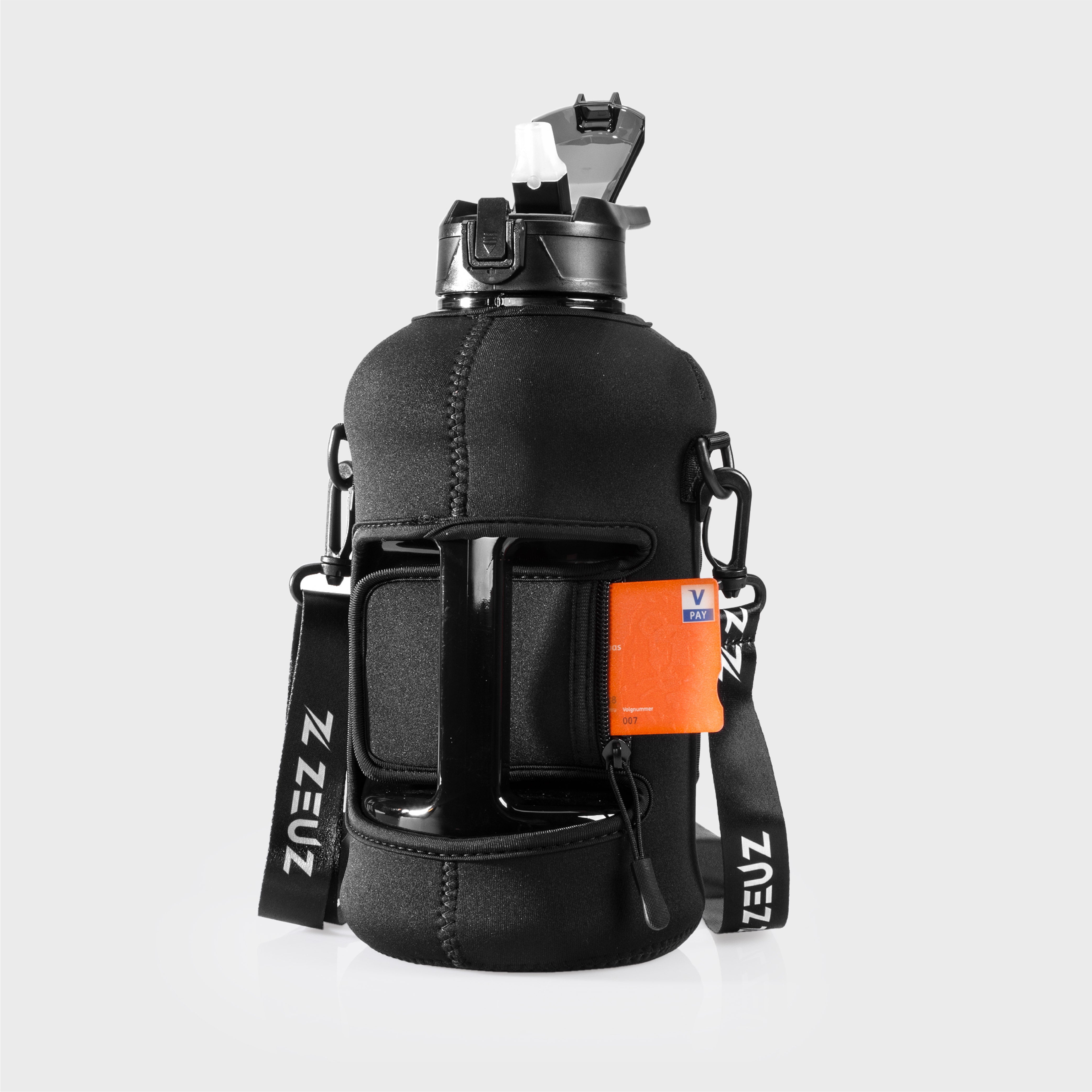 Gourde ZEUZ 2, 2 litres-Noir