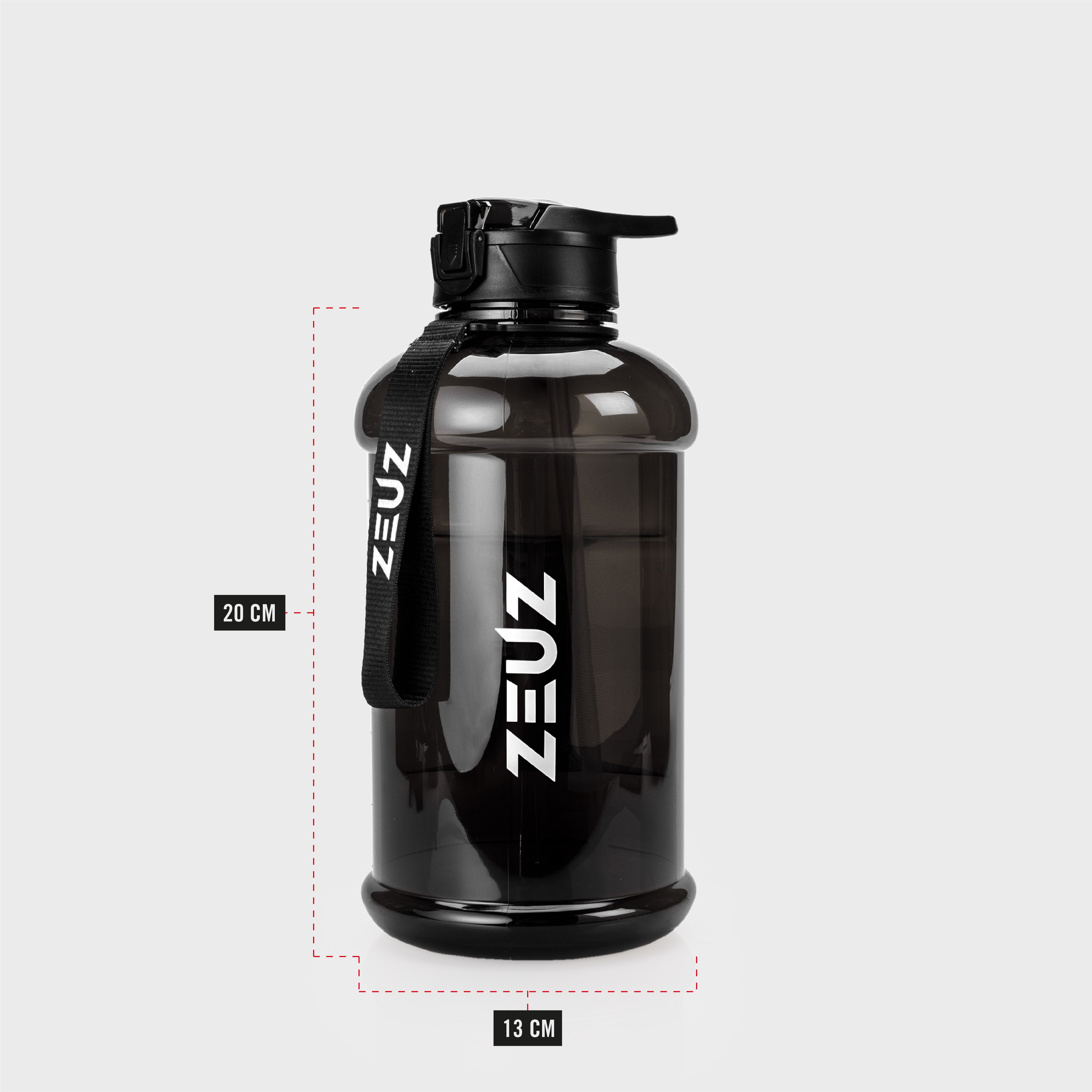Gourde ZEUZ 2, 2 litres-Noir