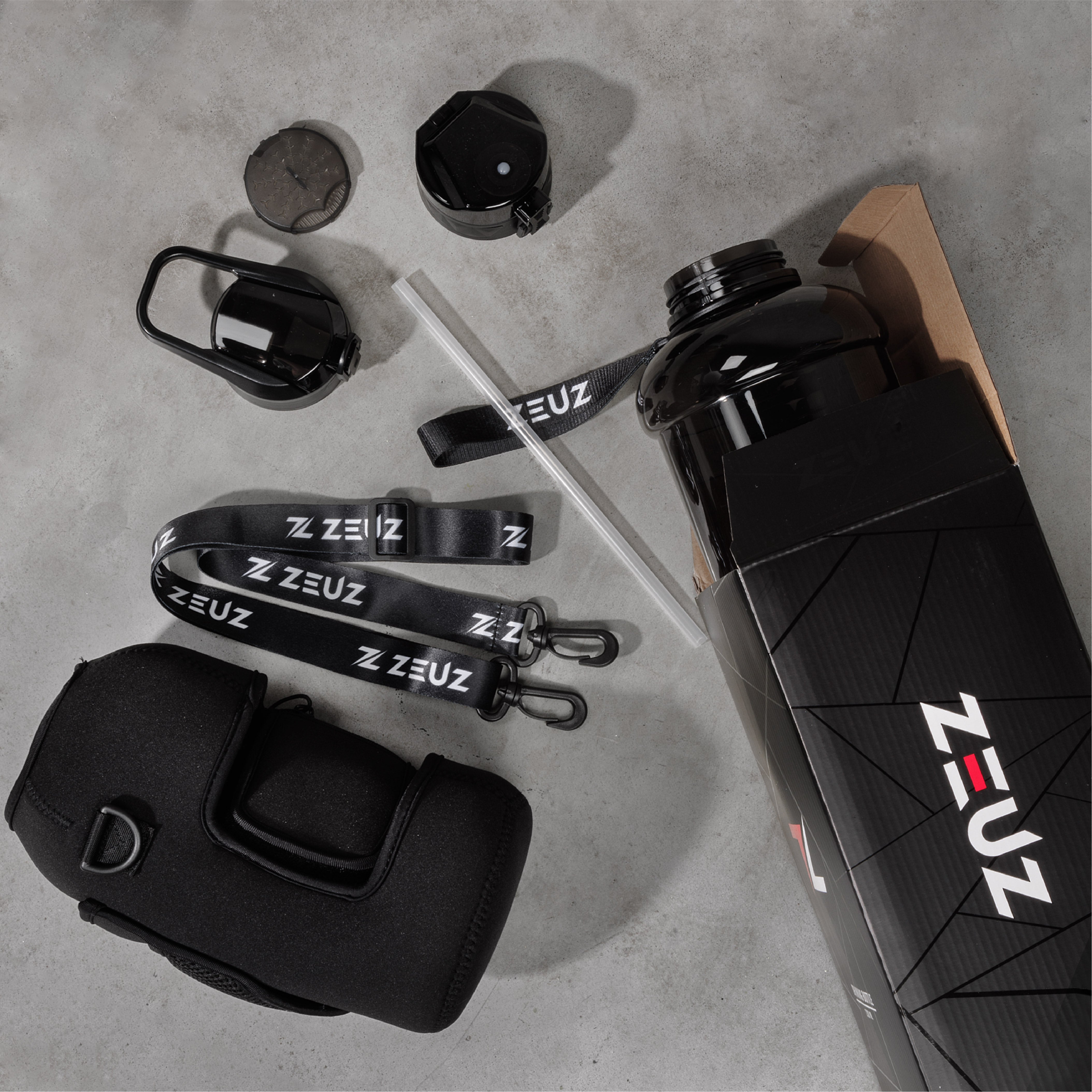 Gourde ZEUZ 2, 2 litres-Noir