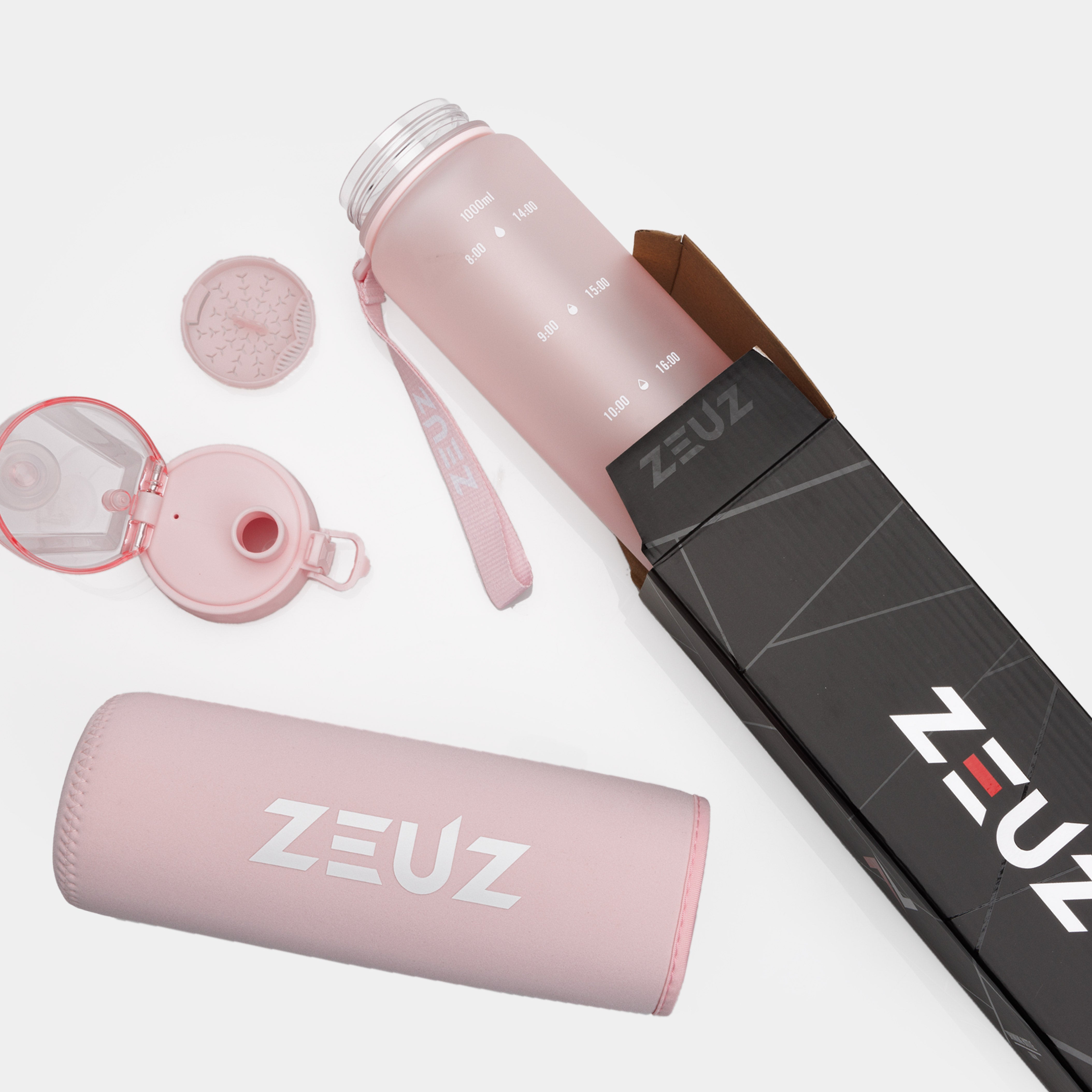 ZEUZ Bottiglia d'Acqua Motivazionale 1 Litro - Bottiglia da Bere