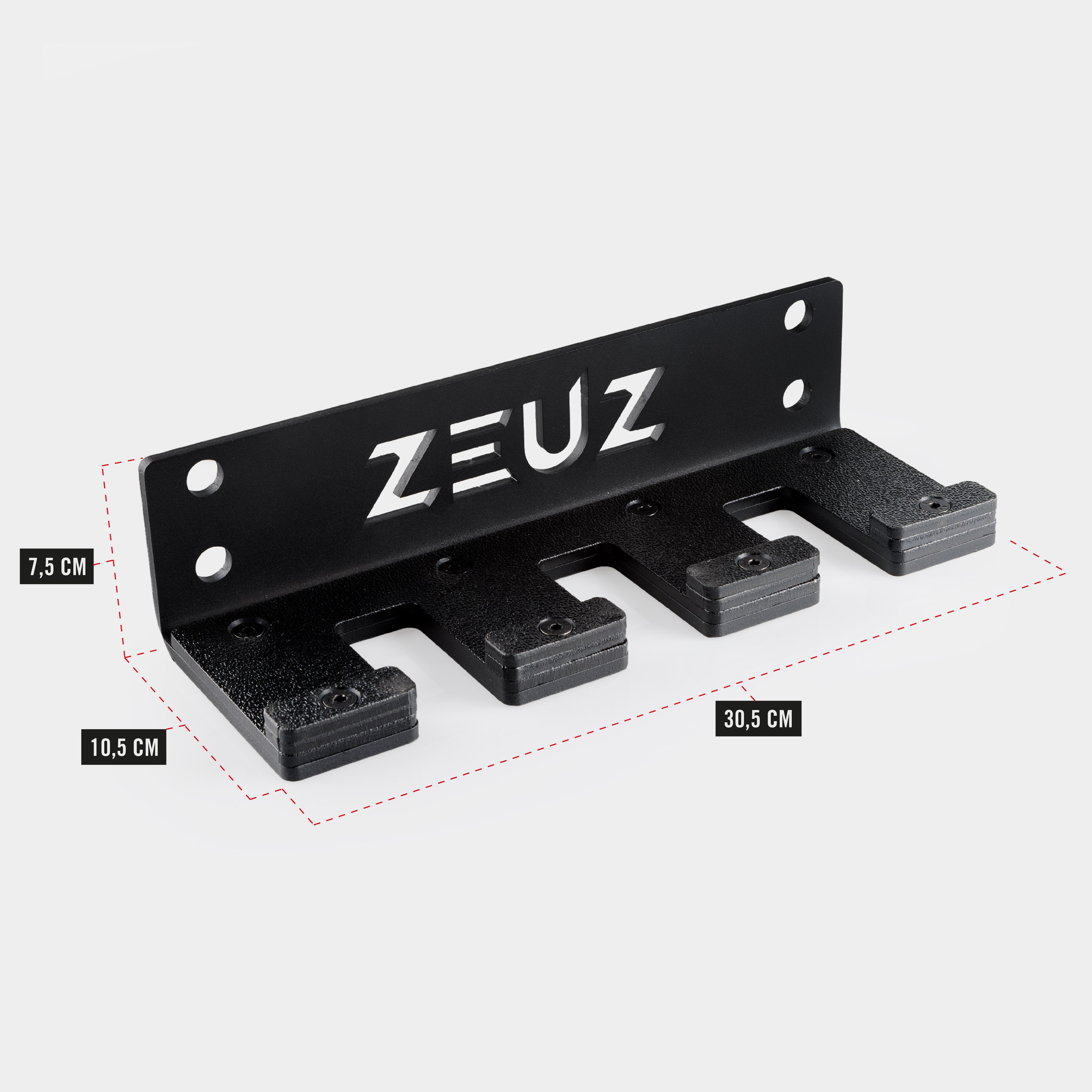 ZEUZ Support de rangement vertical pour haltères–3 pièces–Support de barre–Support de barre
