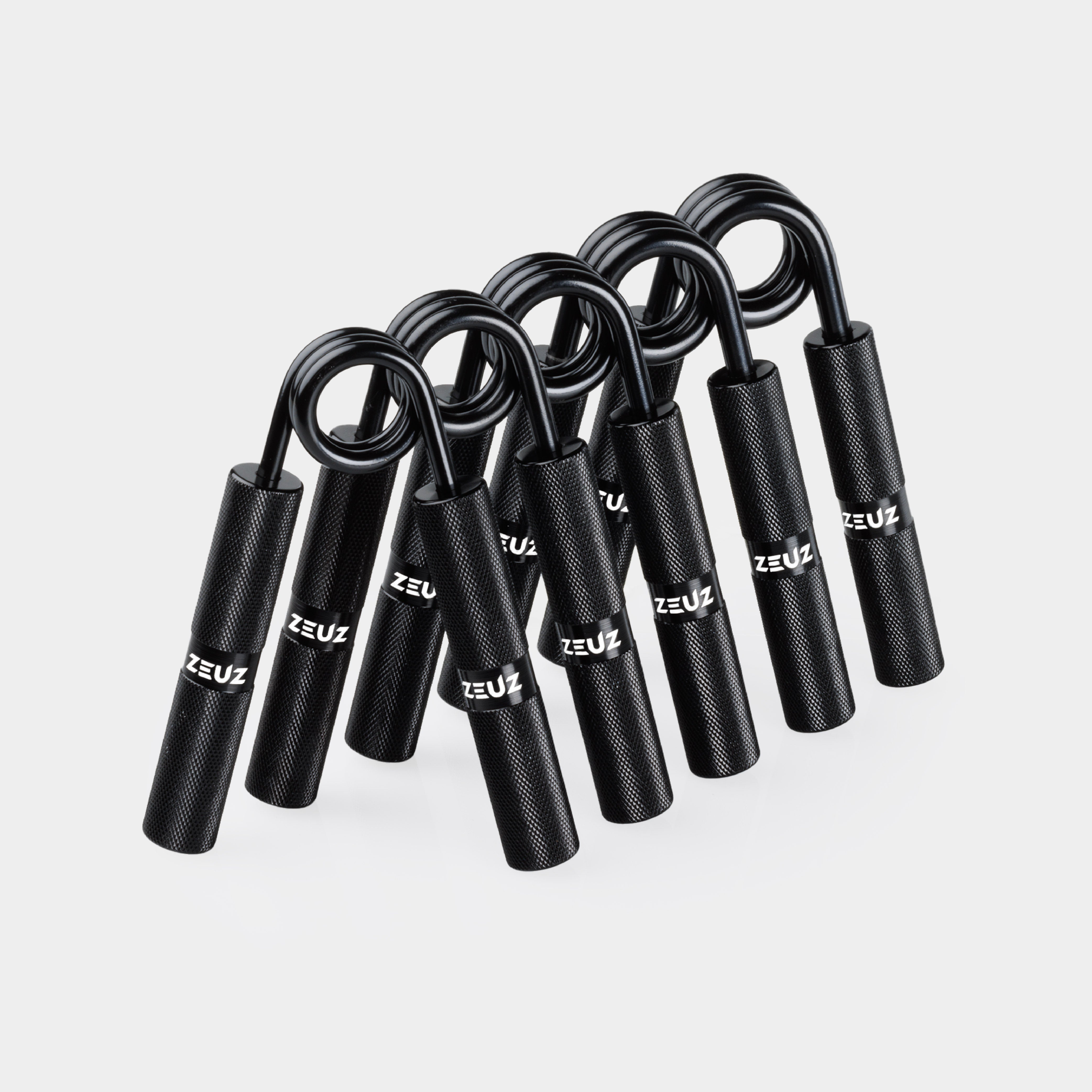 Juego de entrenador manual de metal ZEUZ de 5 piezas: 45 kg, 68 kg, 90 kg, 113 kg, 136 kg - Entrenador de agarre
