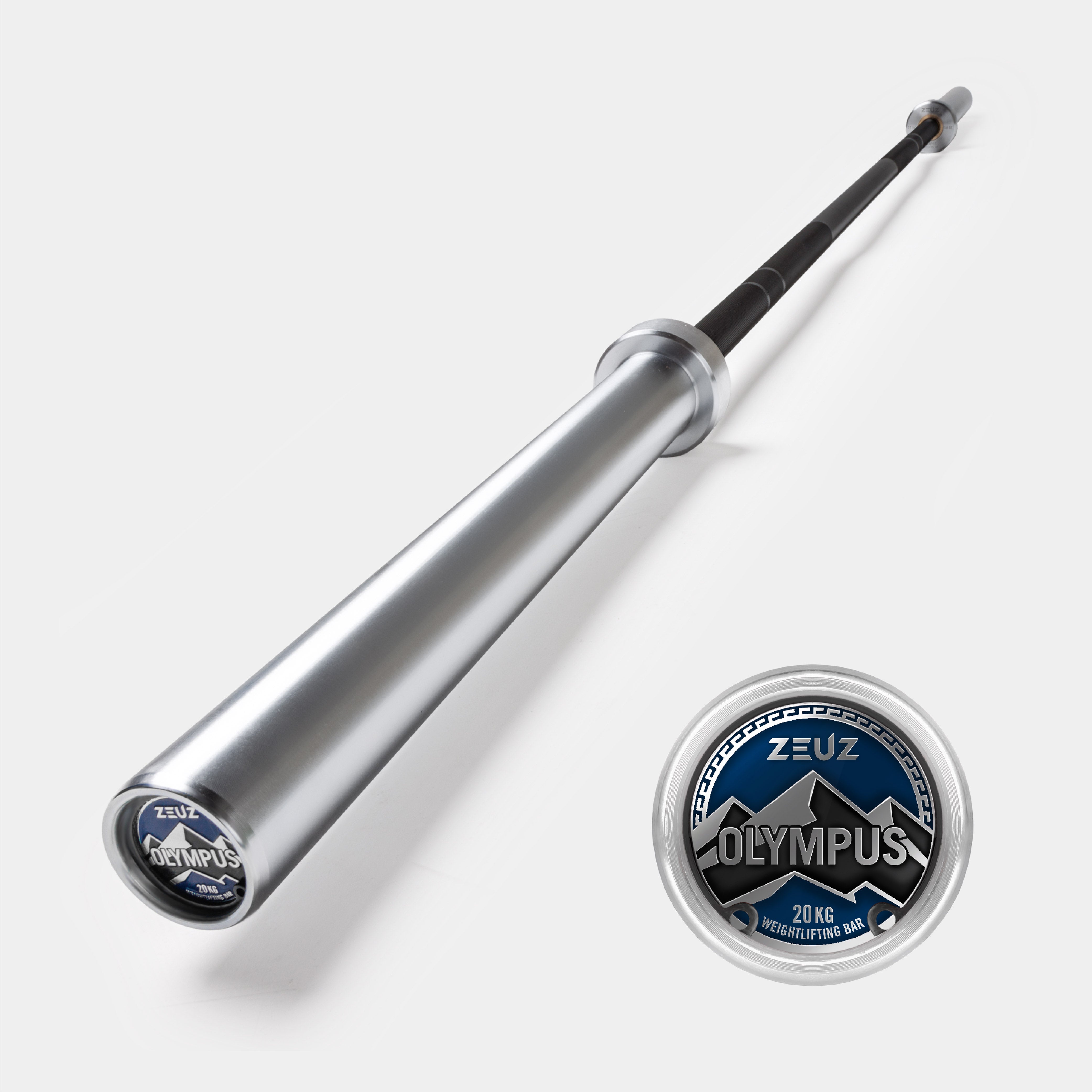 ZEUZ Olympische Langhantel 20kg – 220cm Langhantelstange - Olympus Edition