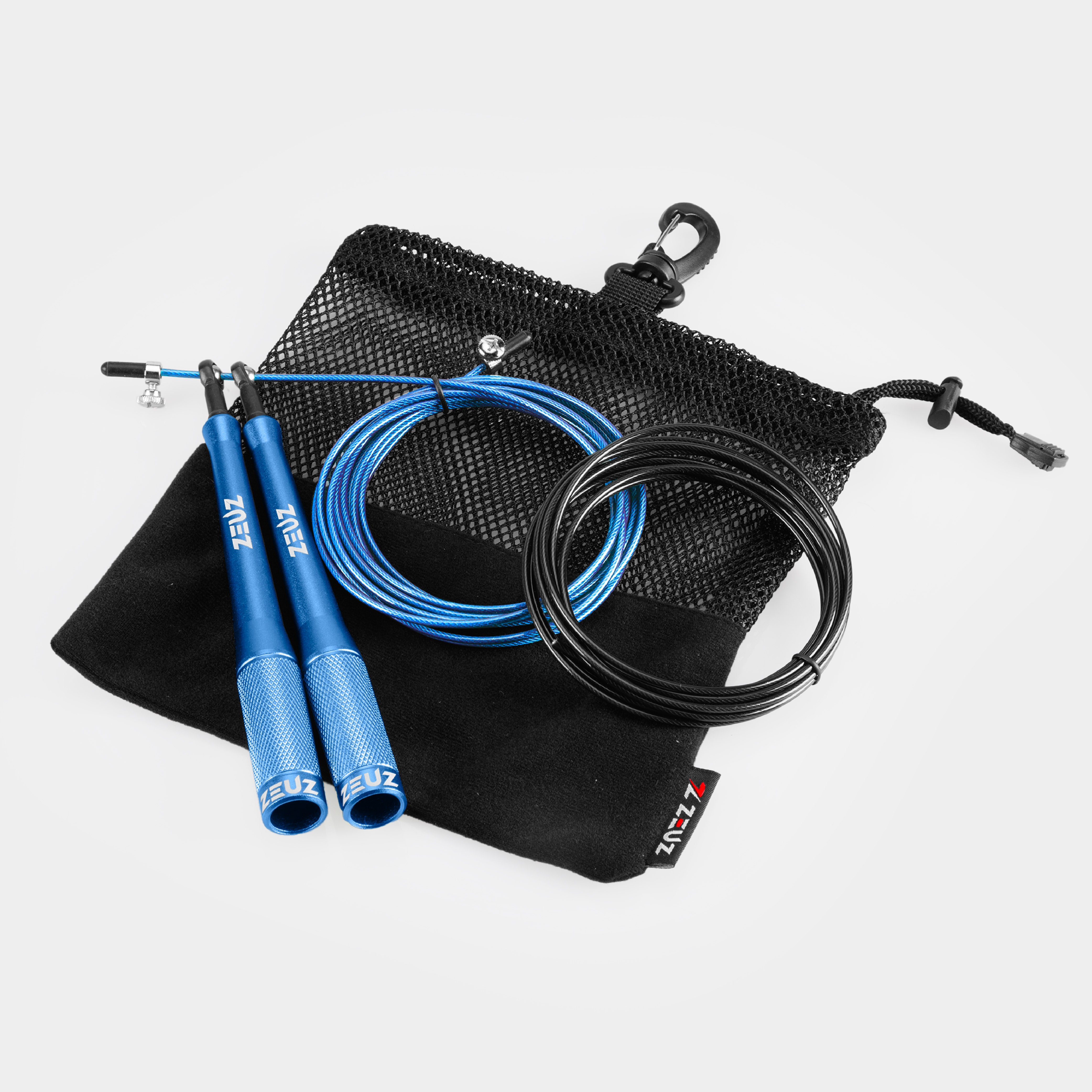ZEUZ SR-2 Springtouw set blauw – inclusief extra kabel en opbergzakje
