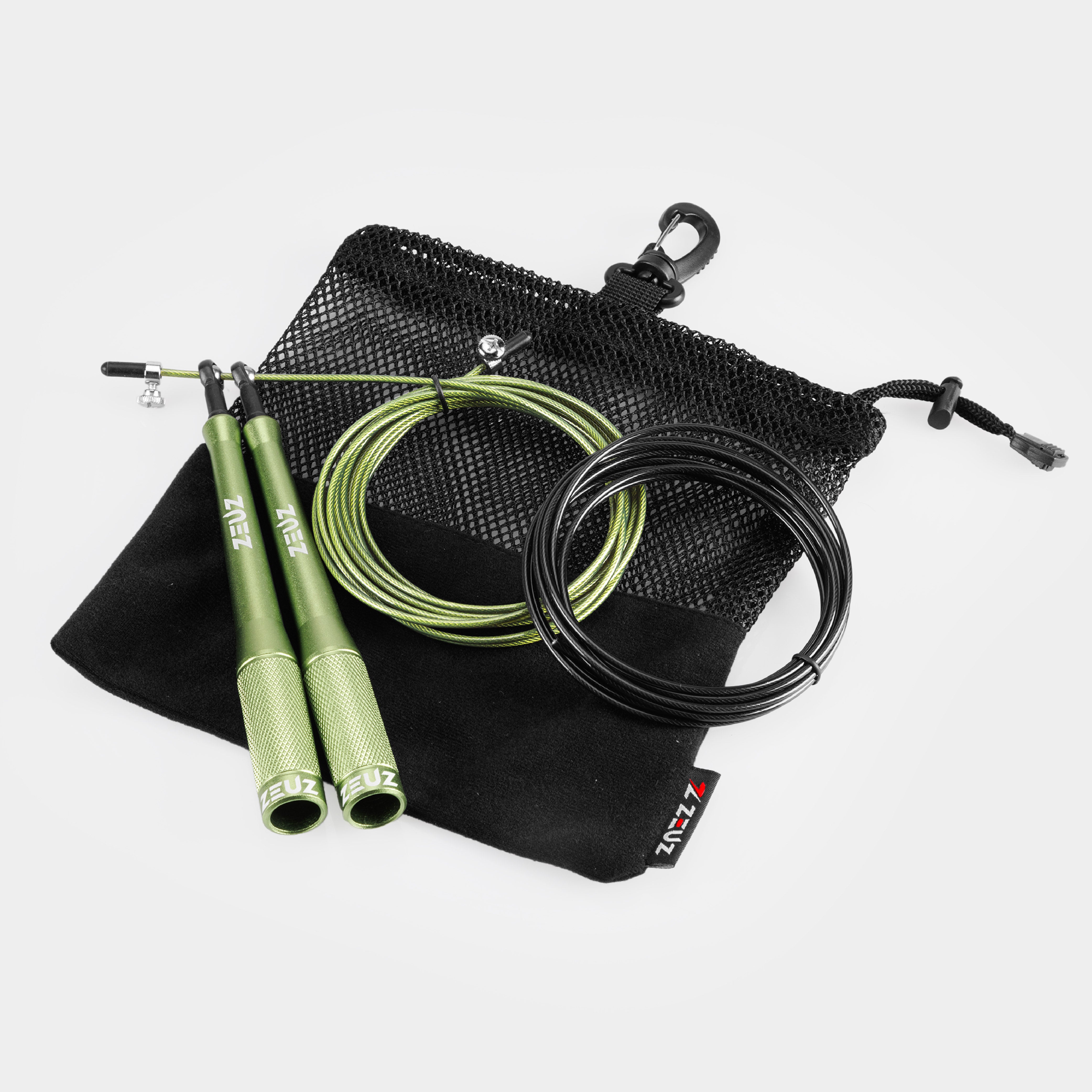 ZEUZ SR-2 Springtouw set lichtgroen – inclusief extra kabel en opbergzakje