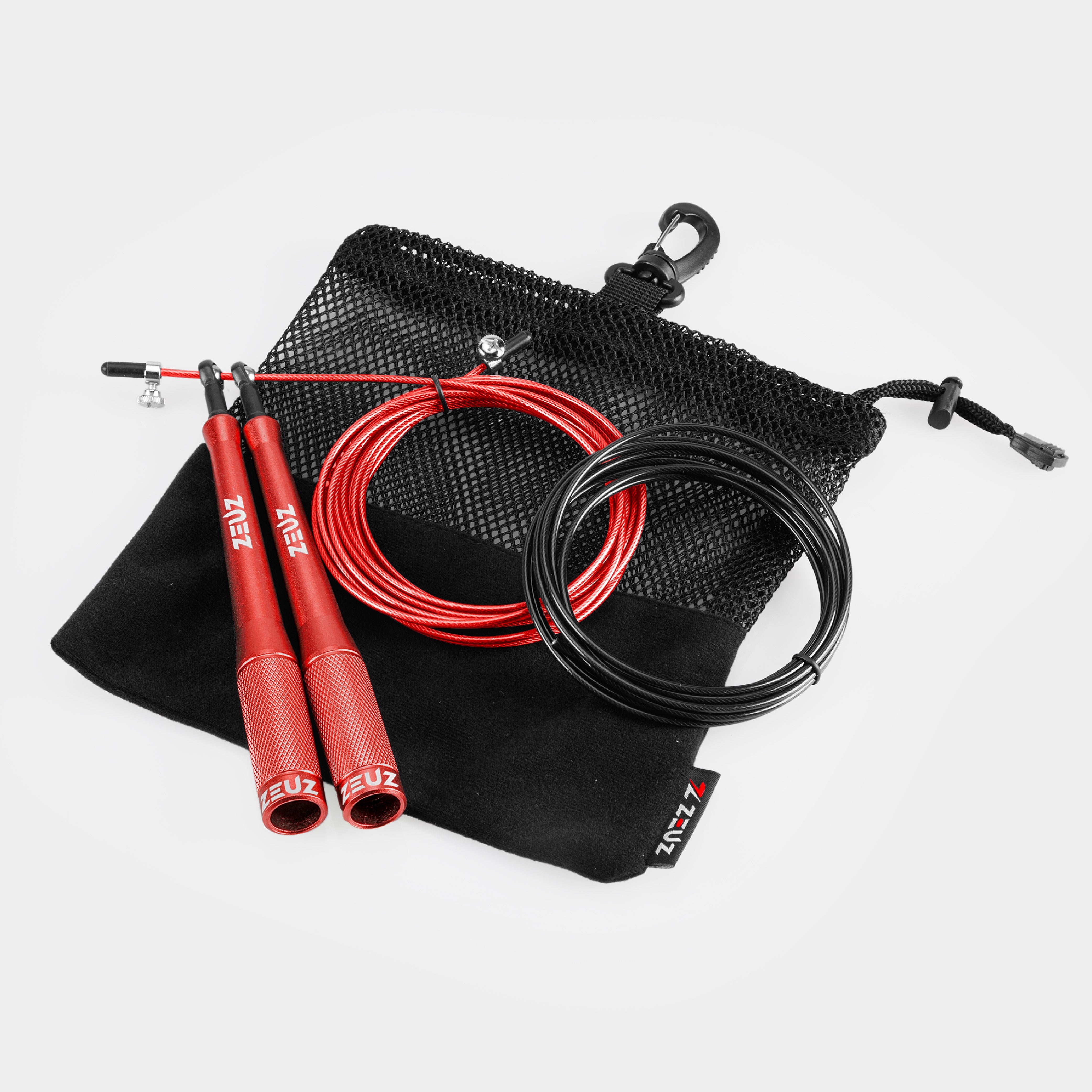ZEUZ SR-2 Springtouw set rood – inclusief extra kabel en opbergzakje