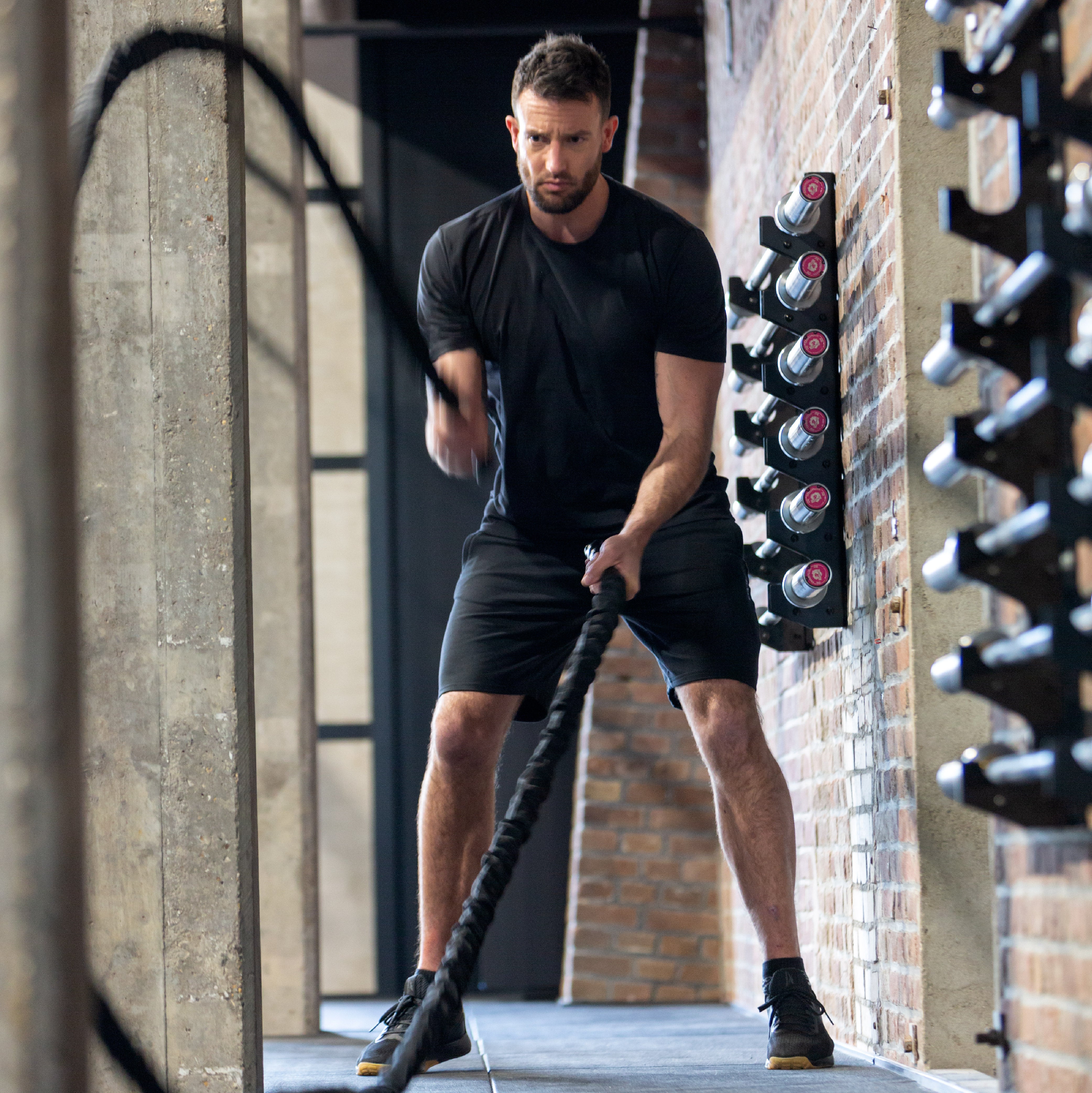 Cuerda de batalla ZEUZ de 9 metros, incluido el material de montaje