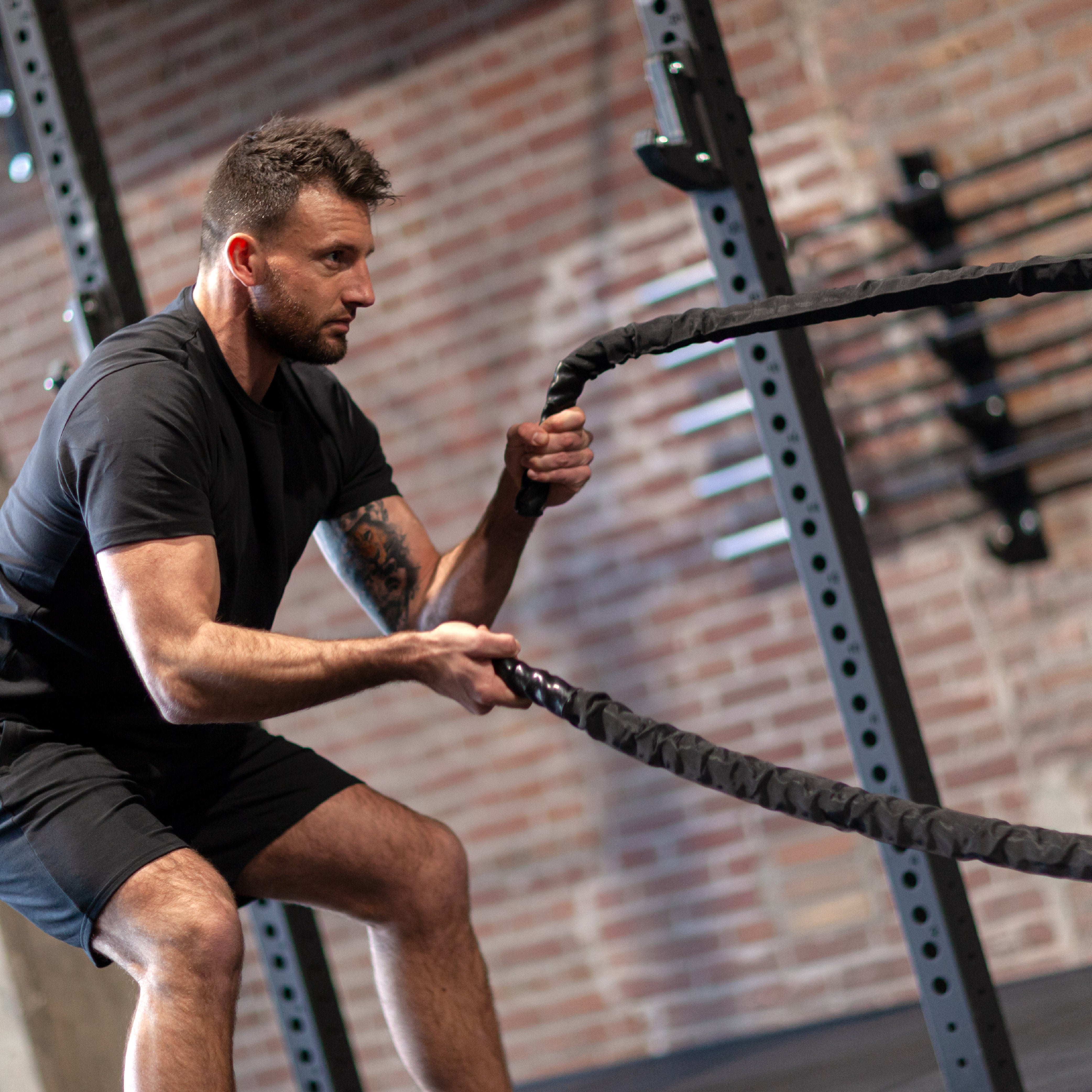 Cuerda de batalla ZEUZ de 9 metros, incluido el material de montaje