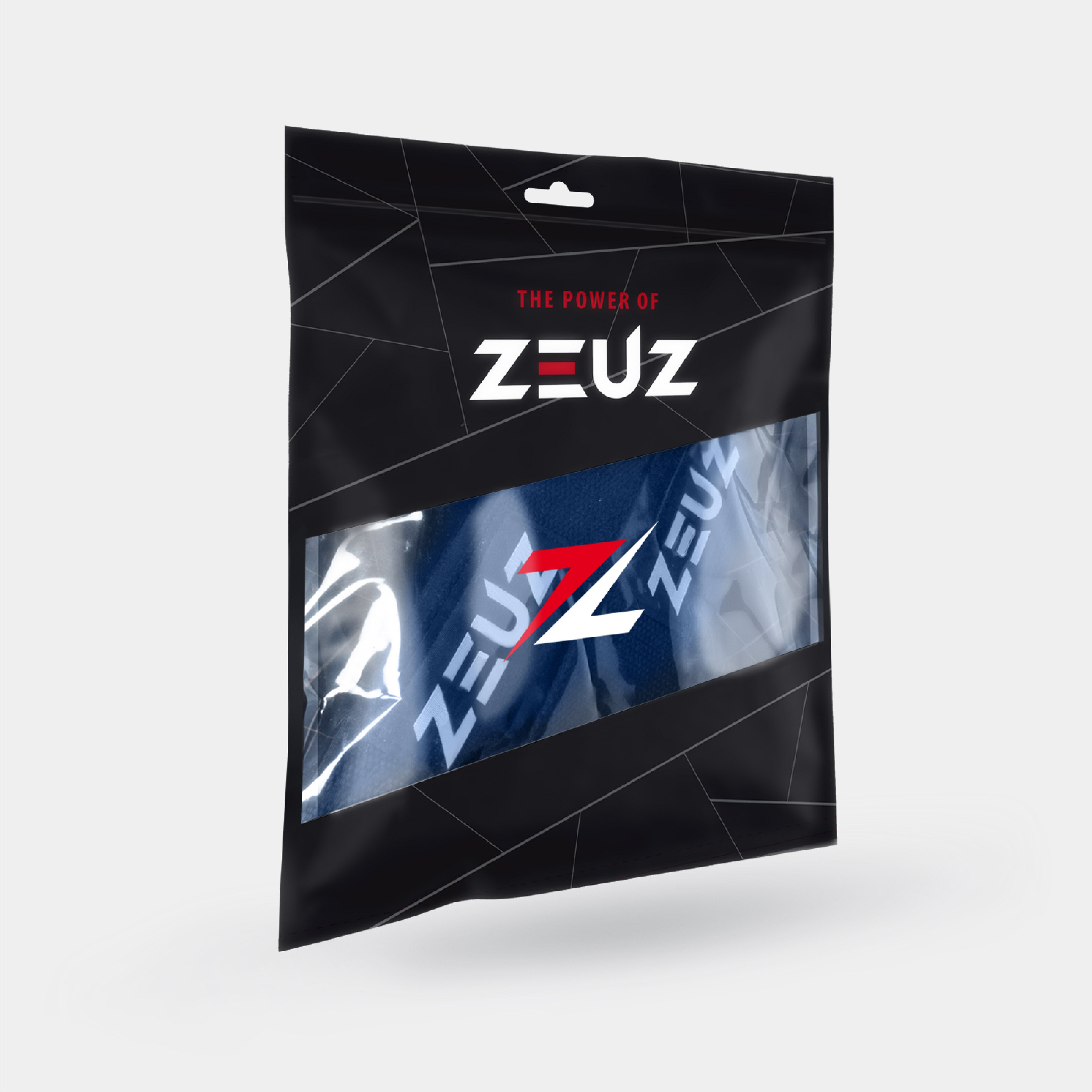 ZEUZ Lifting Straps marineblauw in verpakking – geleverd als set van 2 inclusief opbergzakje