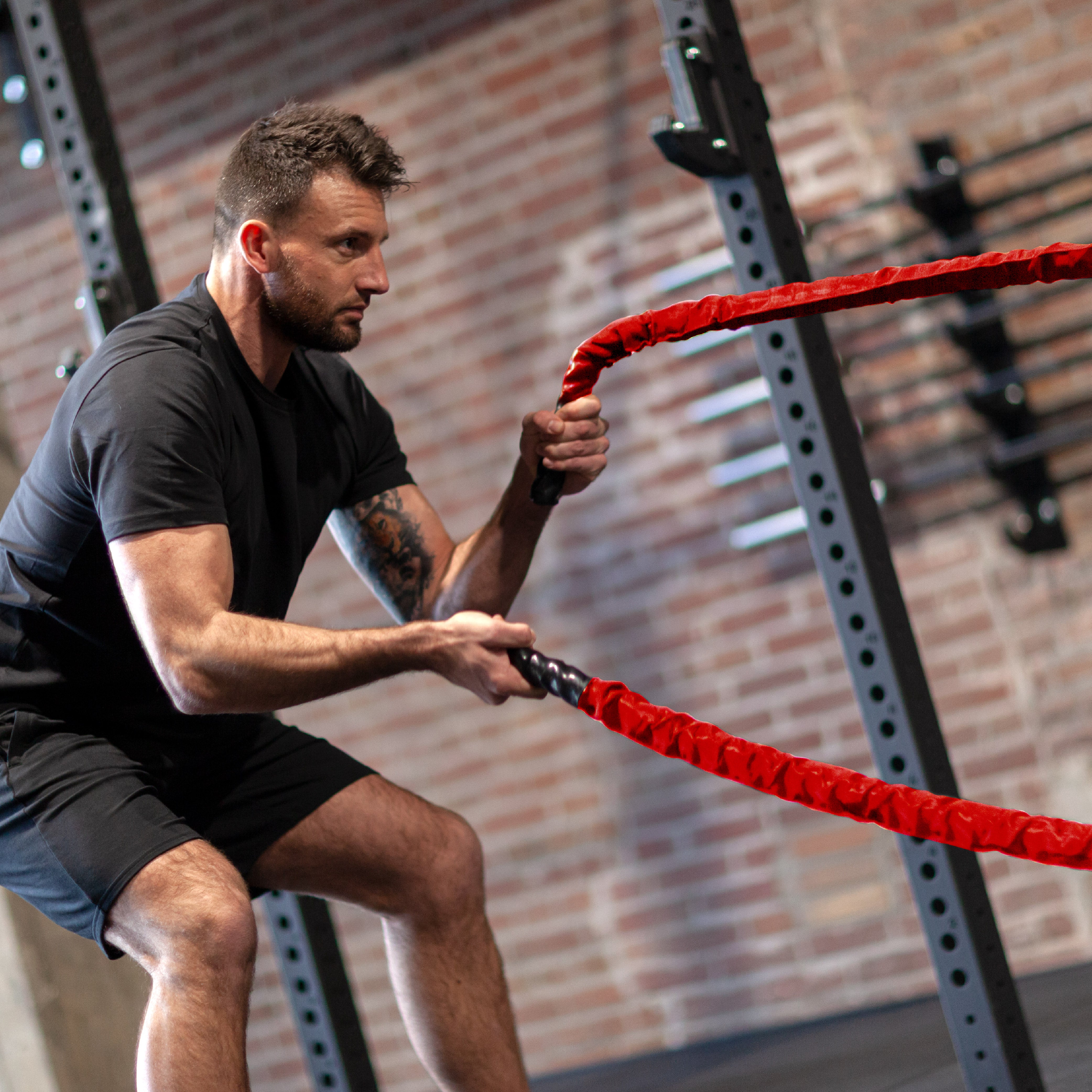 Cuerda de batalla ZEUZ de 9 metros, incluido el material de montaje