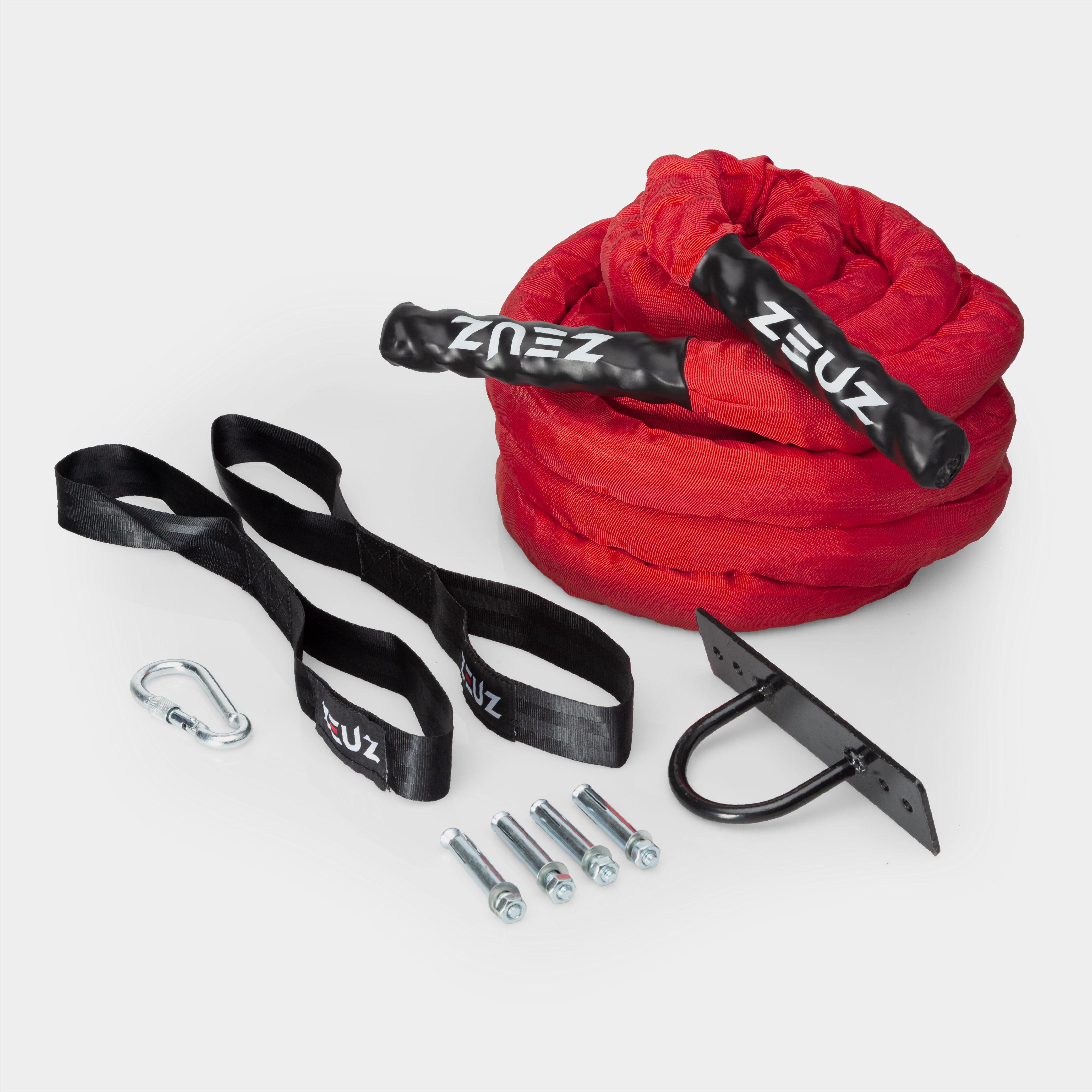 Cuerda de batalla ZEUZ de 9 metros, incluido el material de montaje