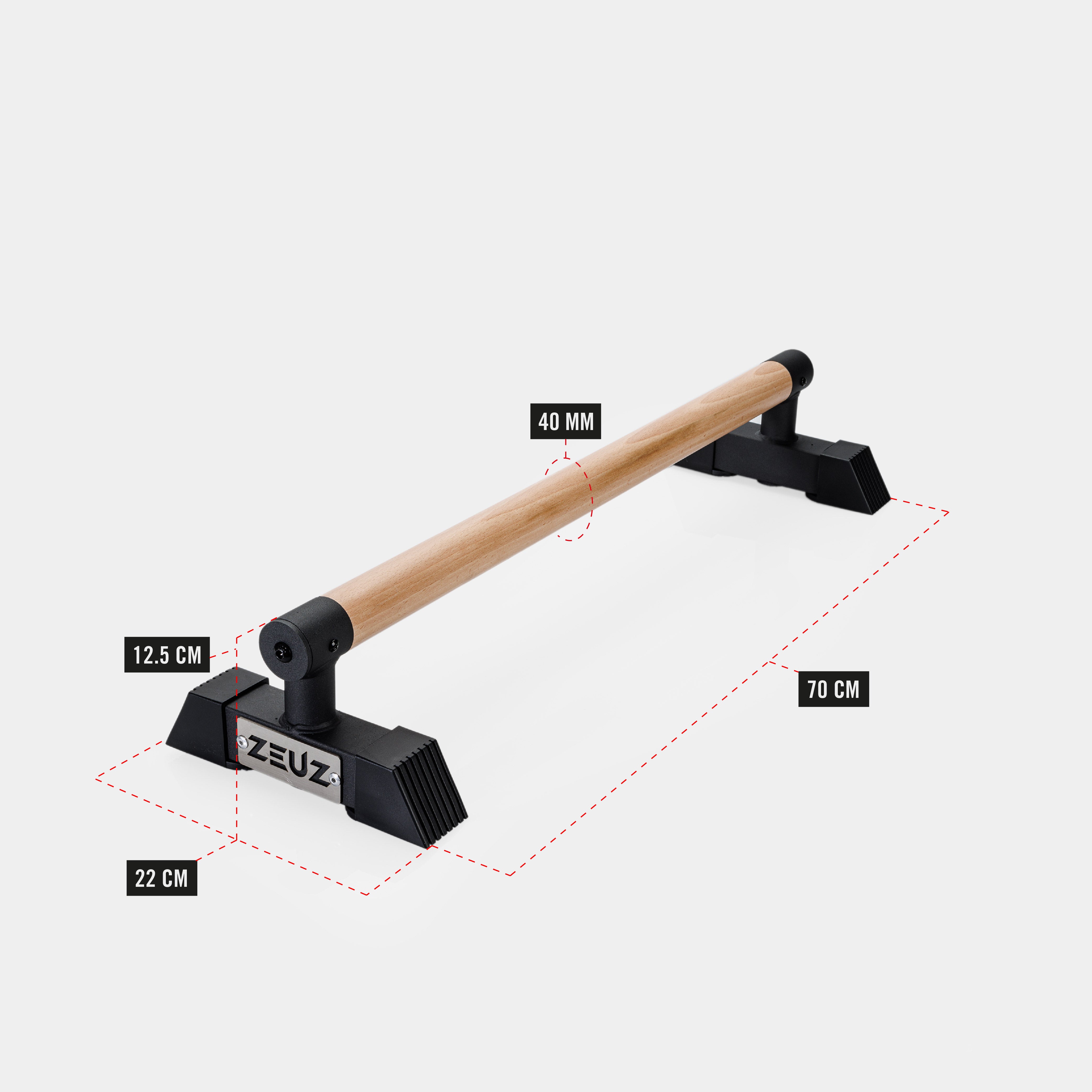 Parallettes en bois ZEUZ longues