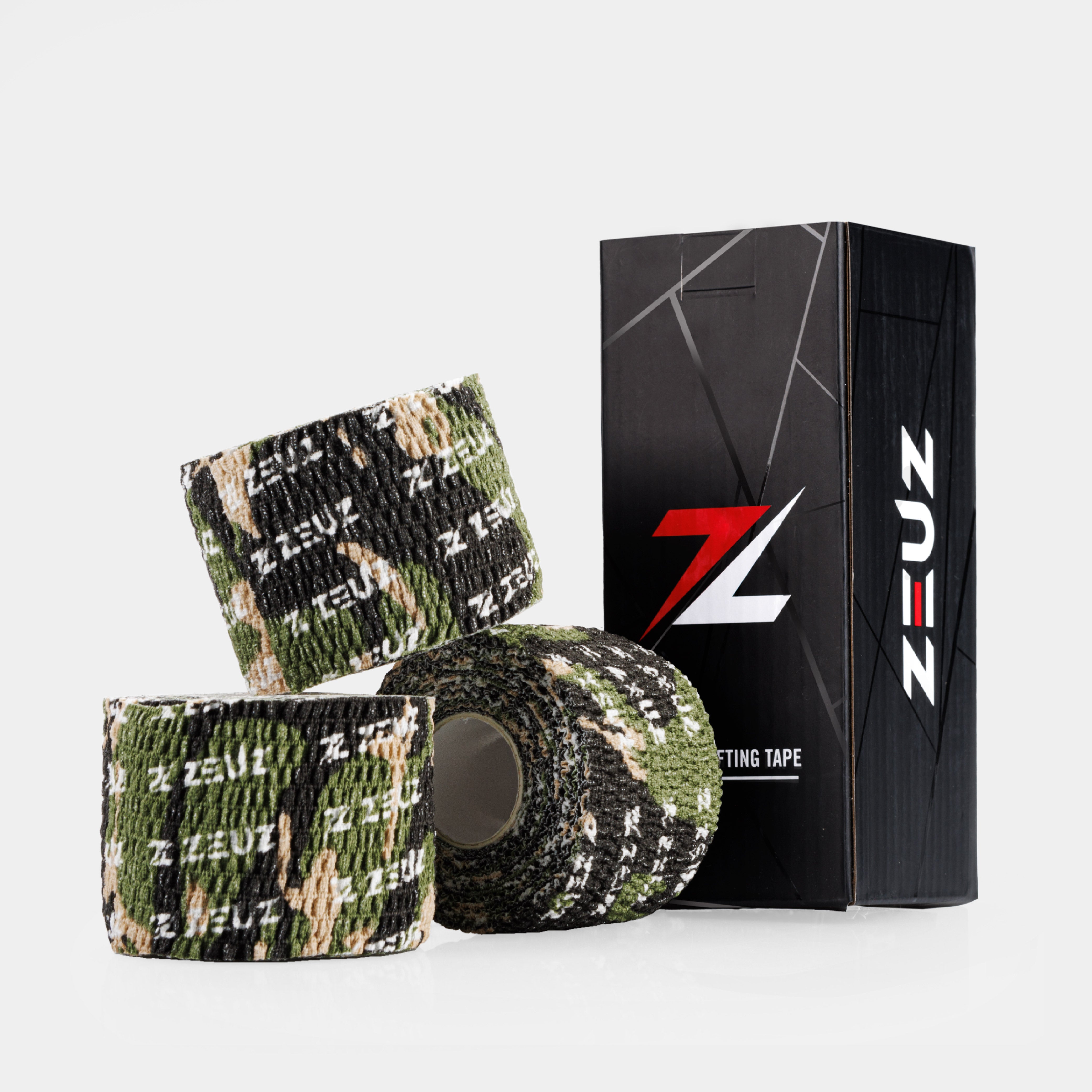ZEUZ Gewichthef Tape camouflage – sticky lifting tape met extra grip voor duimen en vingers
