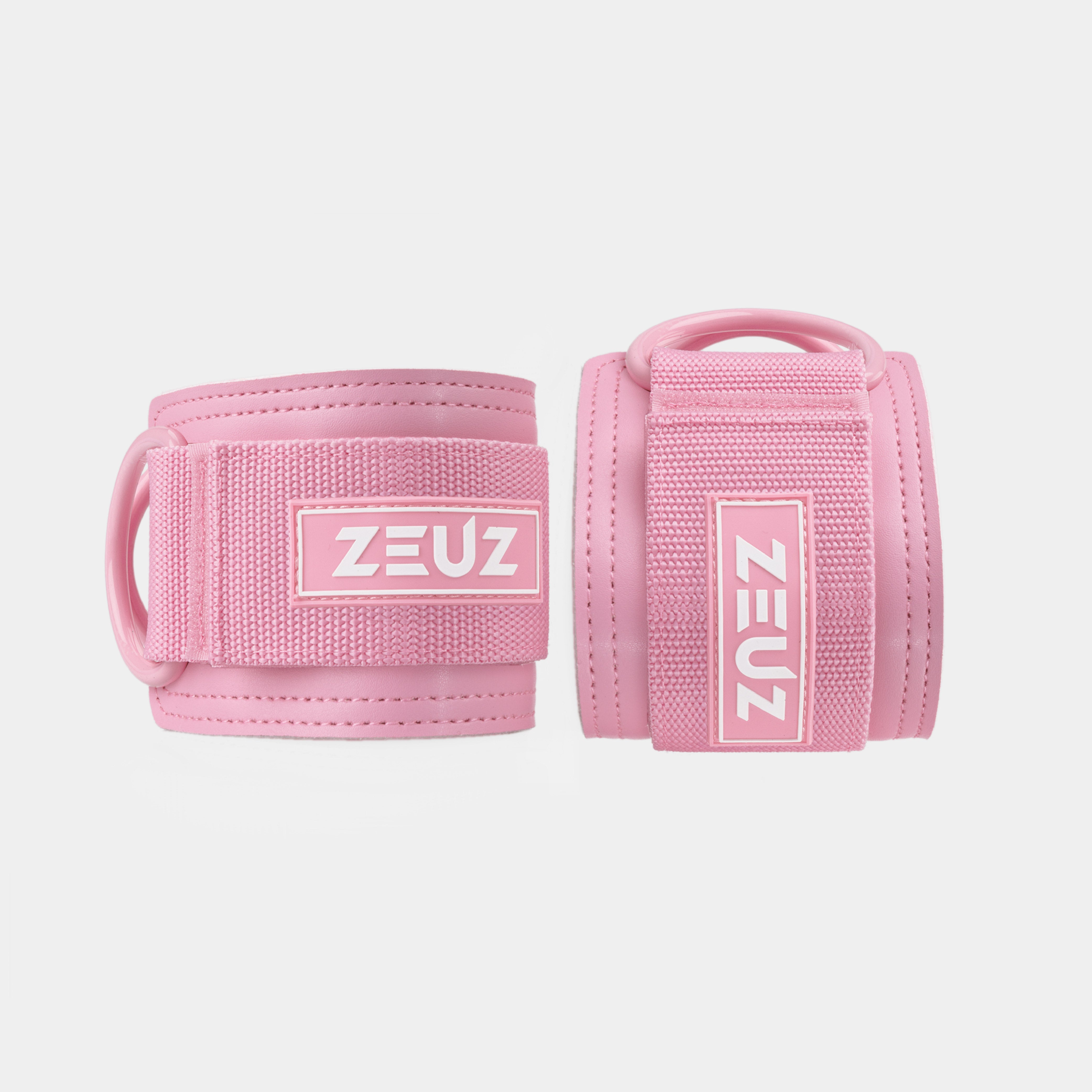 Voorkant van ZEUZ Ankle Straps roze – verstelbare sluiting met logo