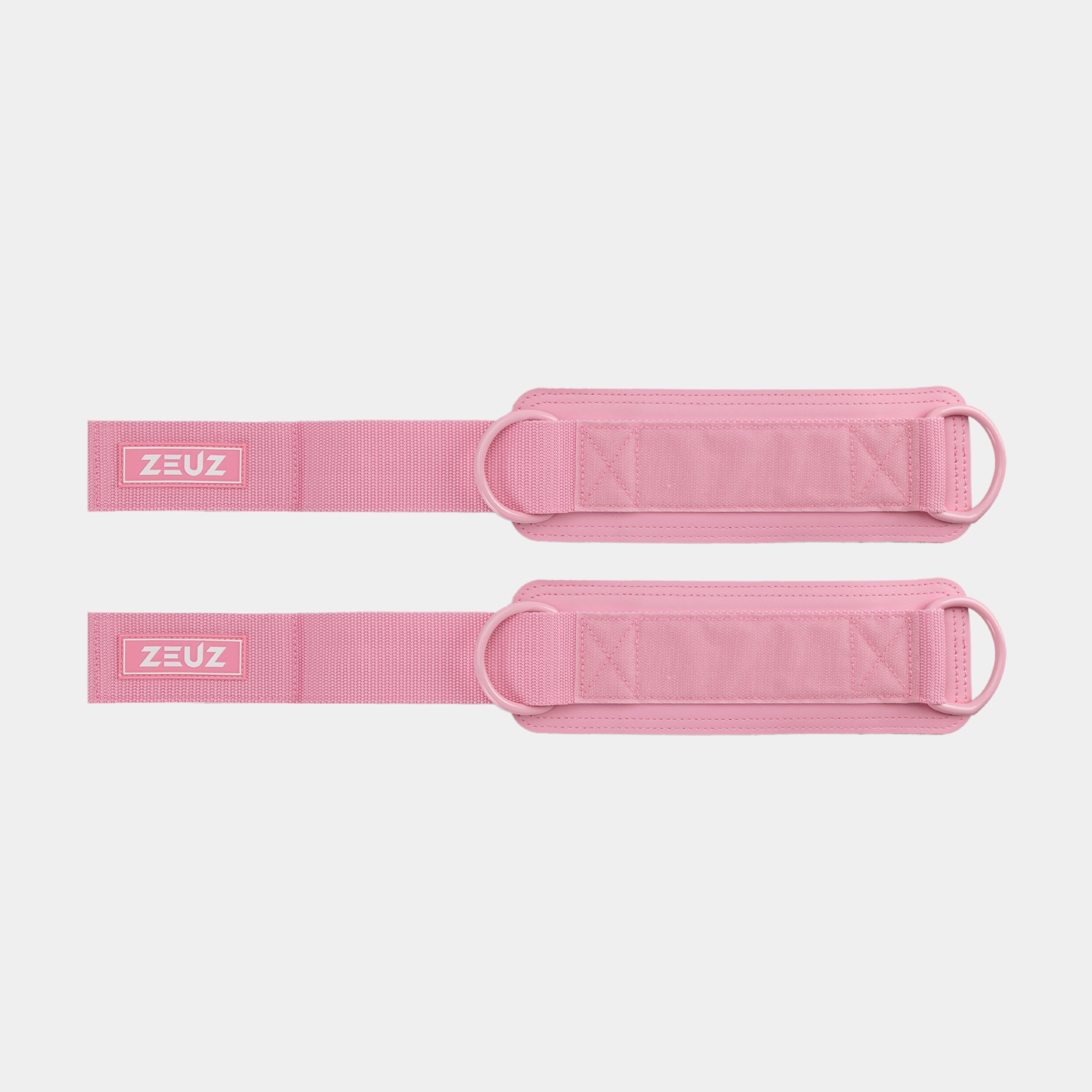 ZEUZ Ankle Straps roze platgelegd – zicht op binnenvoering en afwerking
