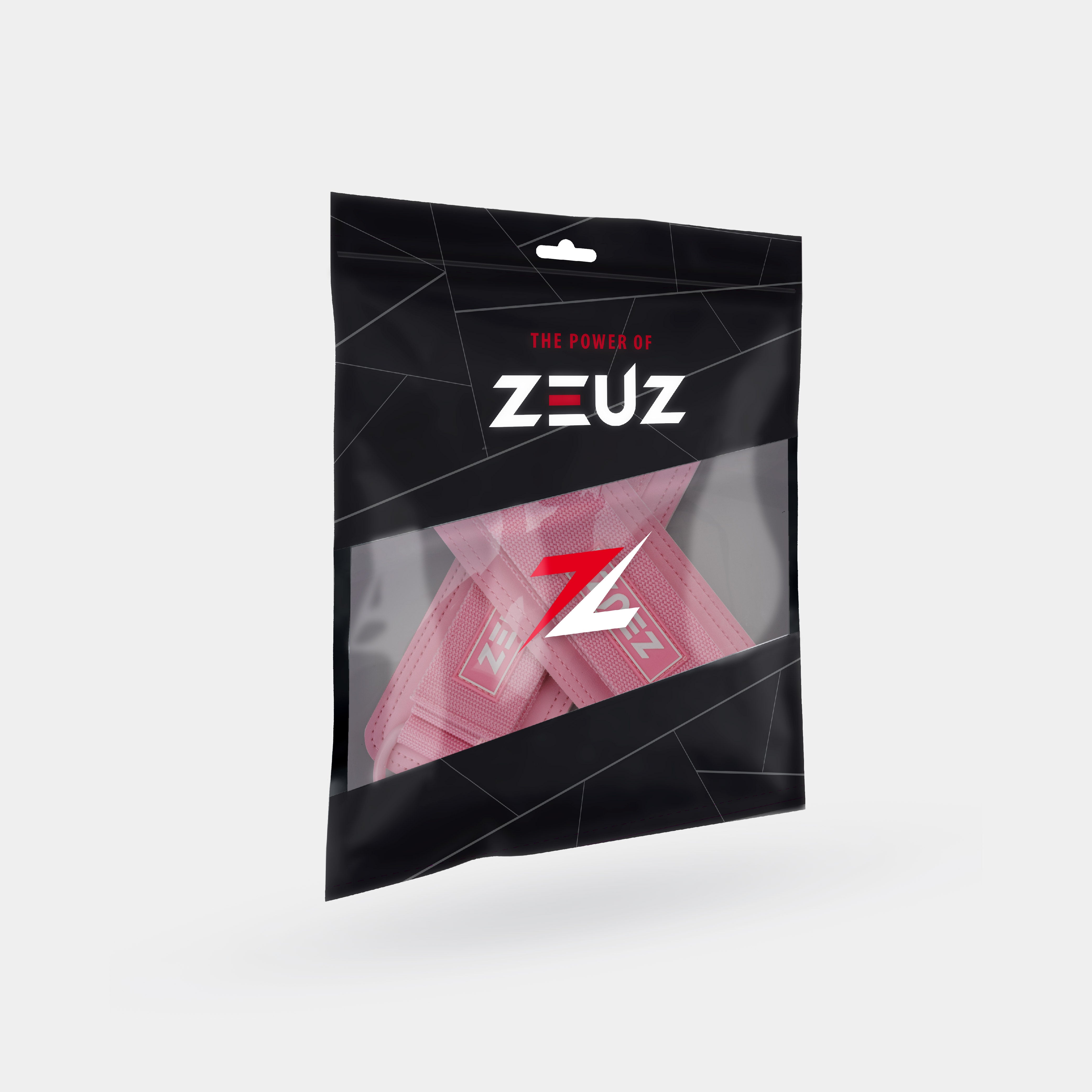 ZEUZ Ankle Straps roze in verpakking – geleverd als paar met haakbevestiging