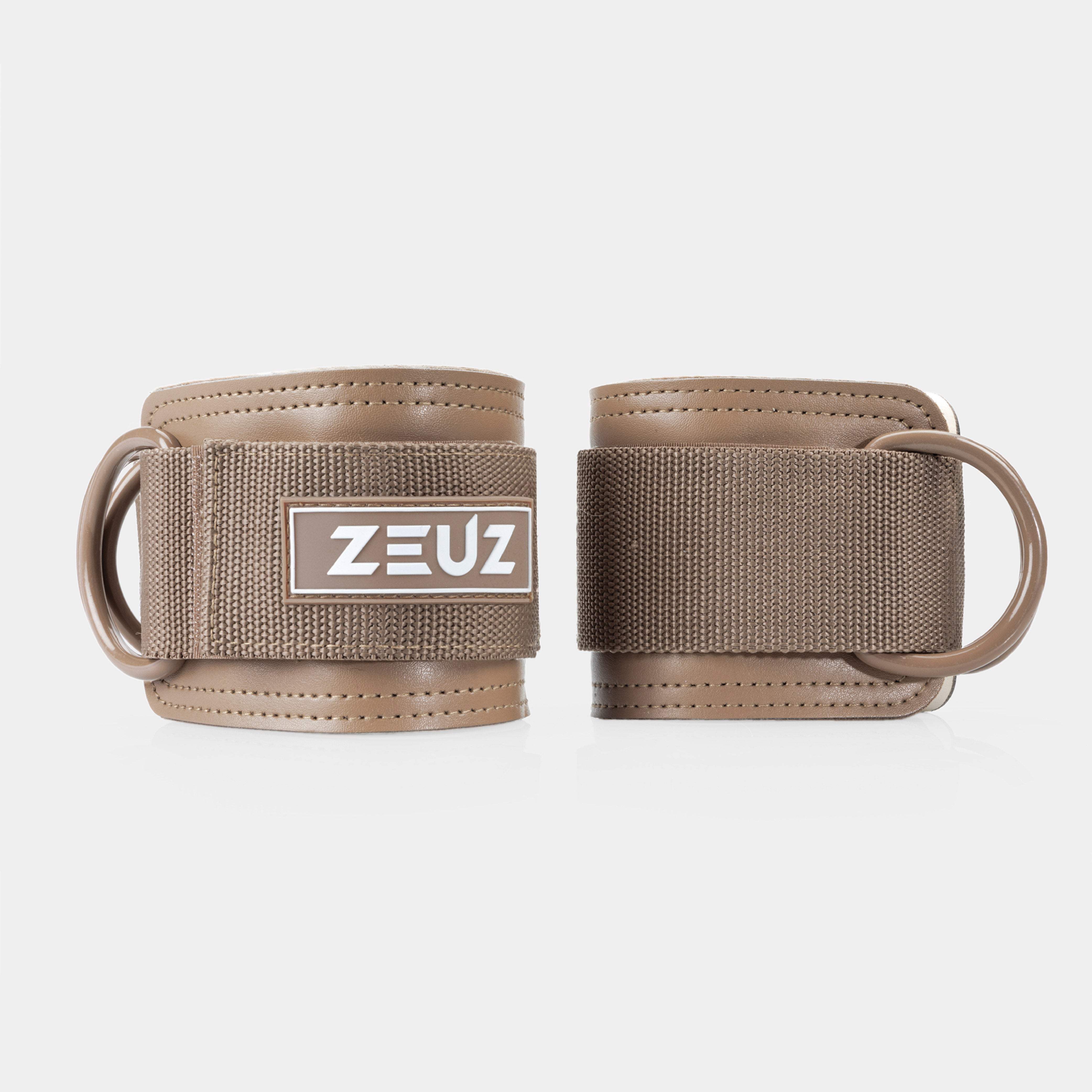 ZEUZ Ankle Straps beige – enkelbanden voor kabelmachines en beenoefeningen