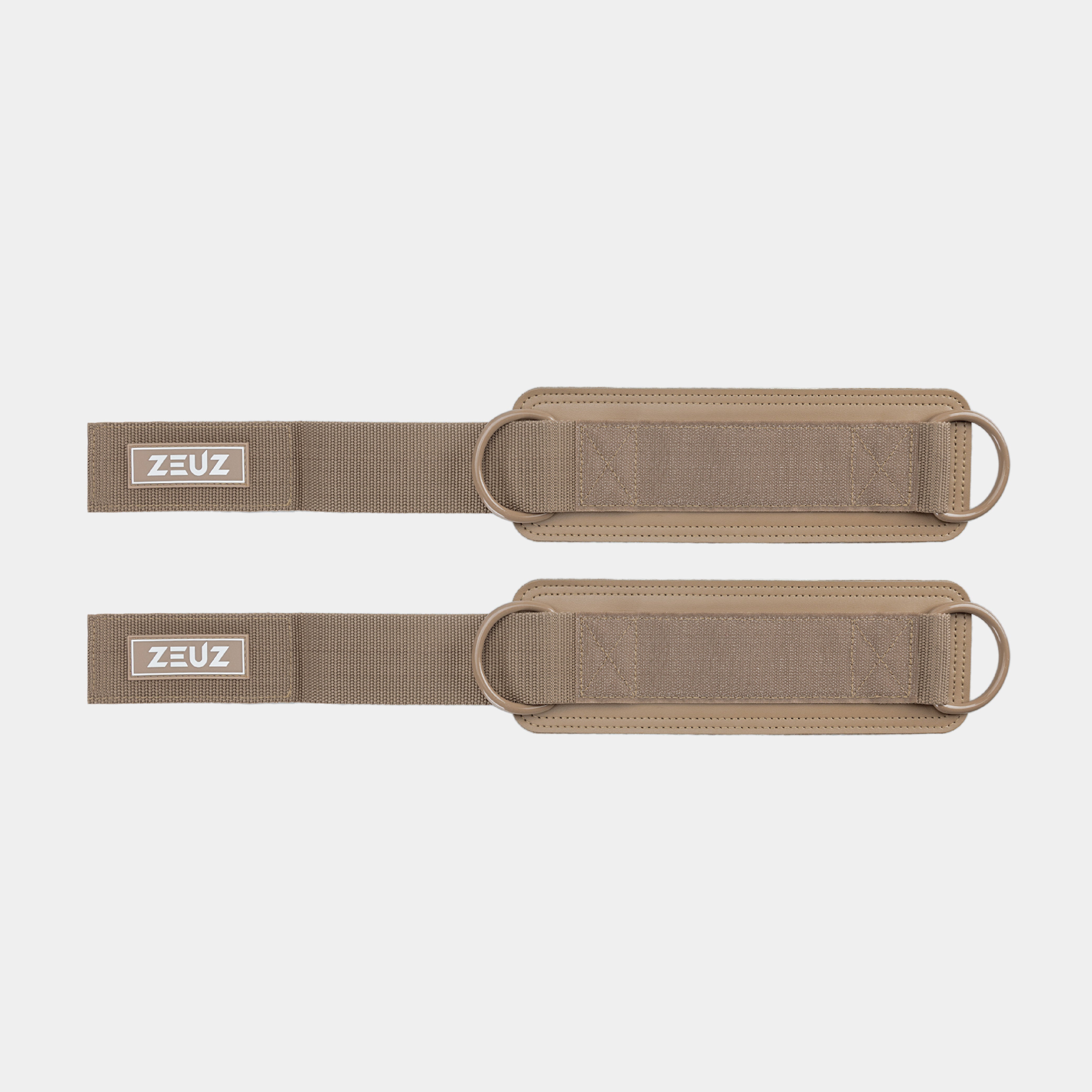 ZEUZ Ankle Straps beige platgelegd – zicht op binnenvoering en afwerking