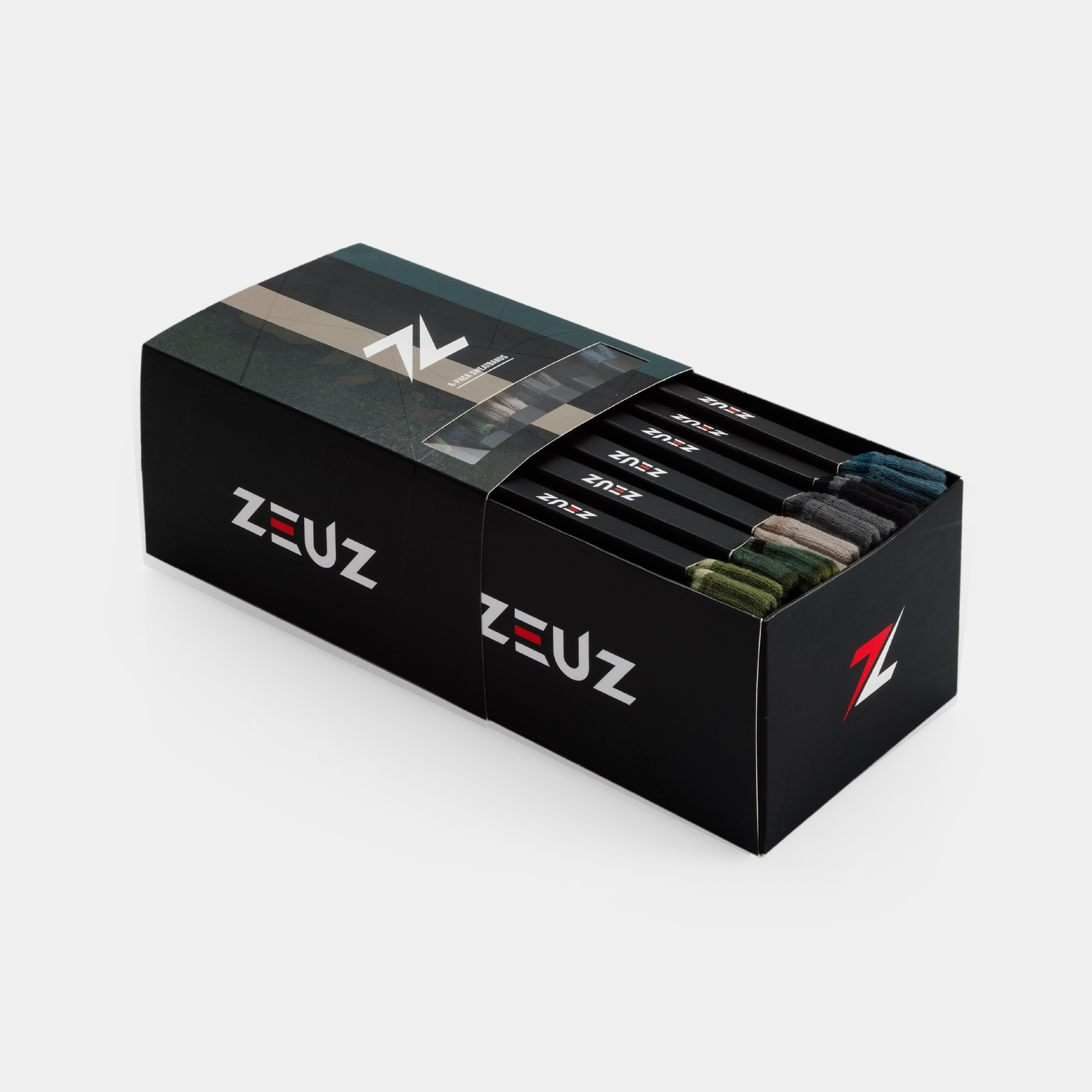ZEUZ Bandeaux anti-transpiration 6-Pack Earth - Bandeaux de sueur