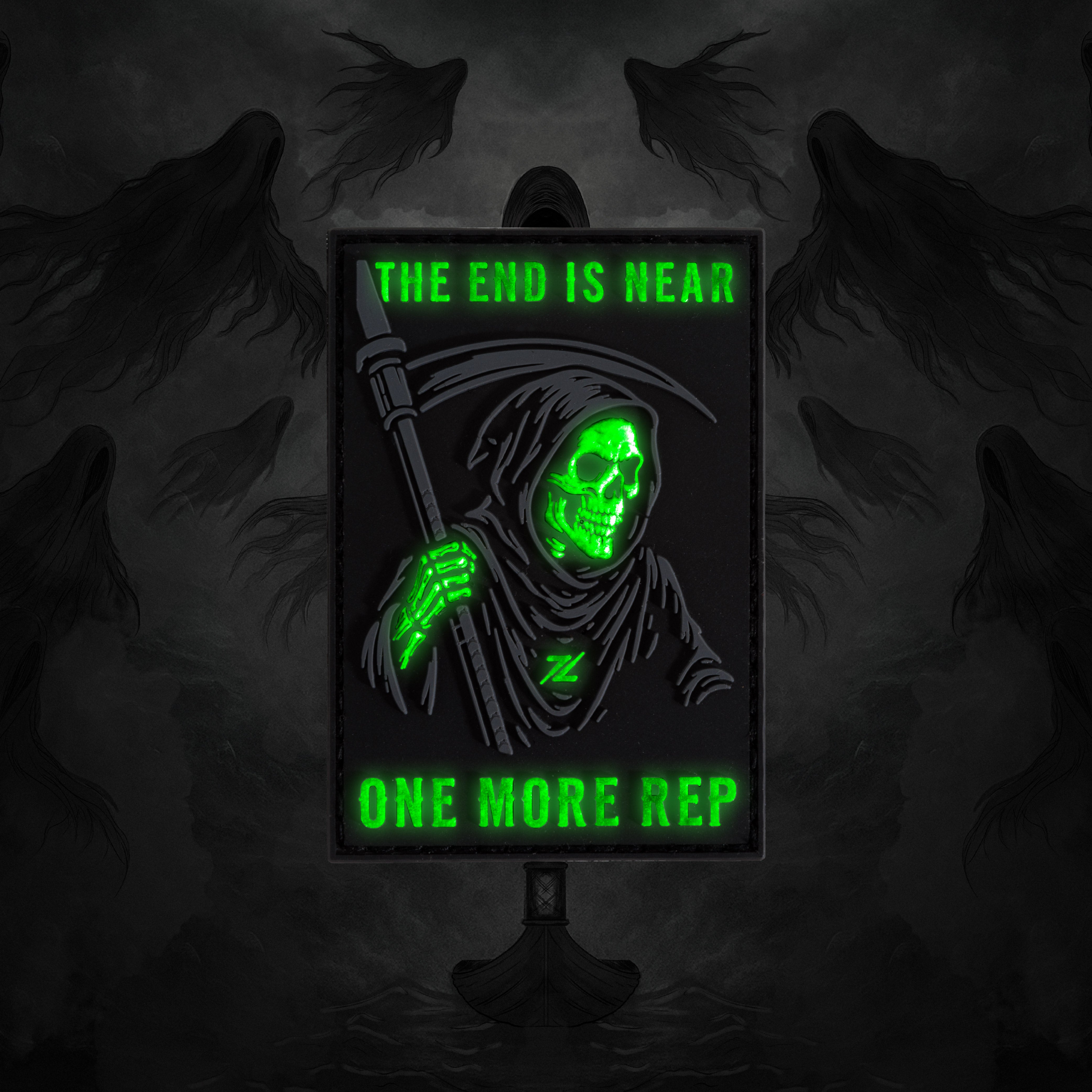 ZEUZ Grim Reaper Aufnäher - Leuchtet im Dunkeln