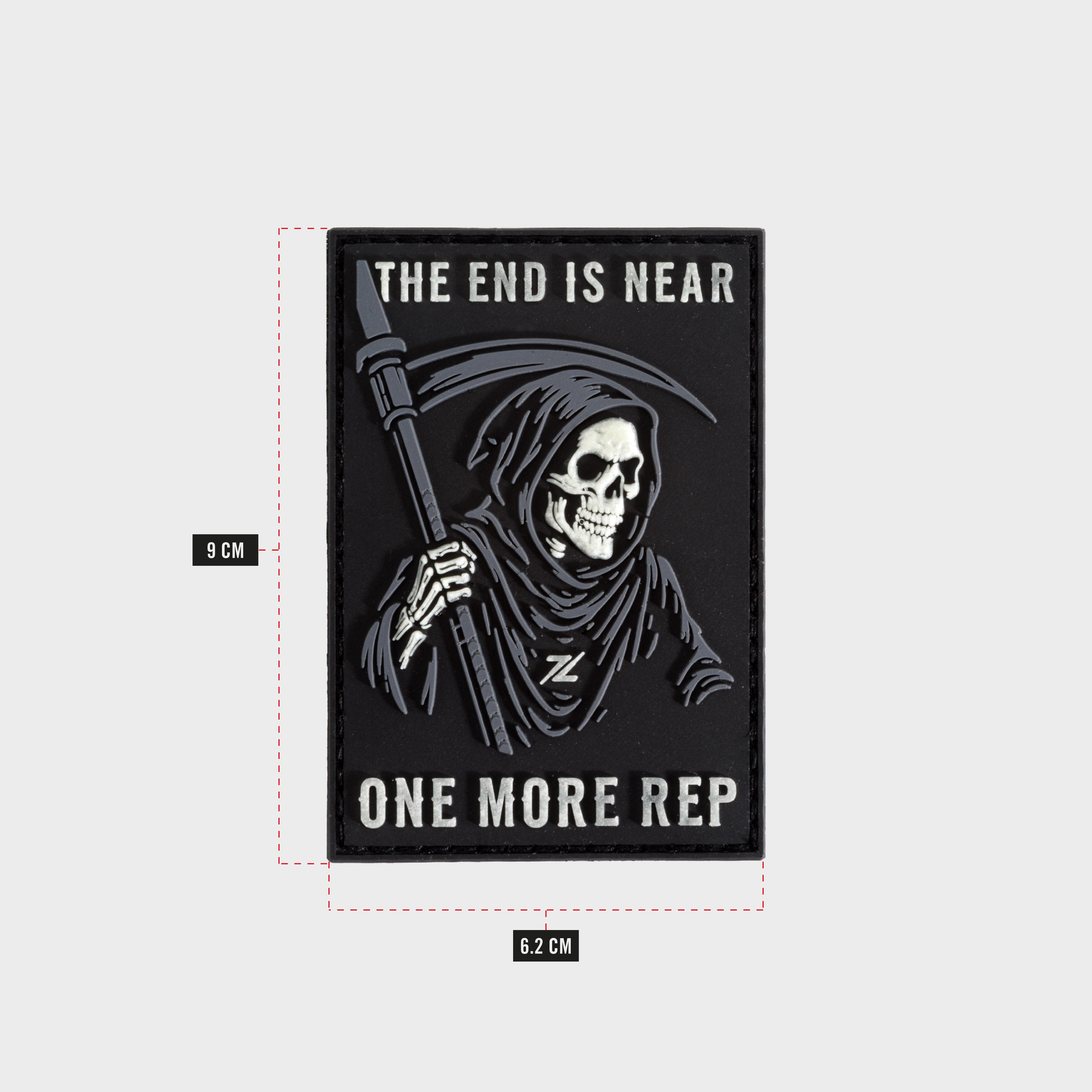 ZEUZ Grim Reaper Aufnäher - Leuchtet im Dunkeln