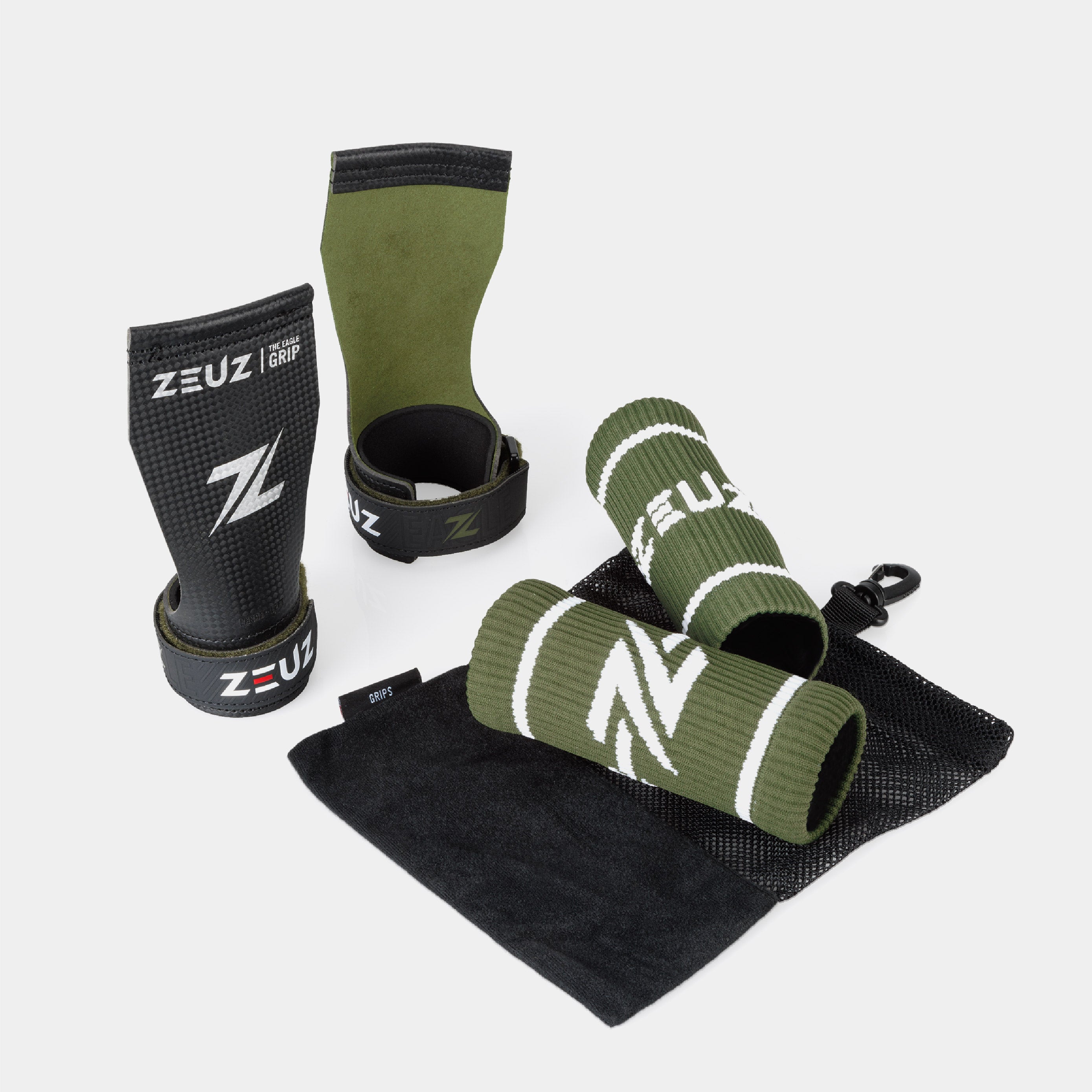 ZEUZ The Eagle Carbon & Microvezel Fingerless Grips