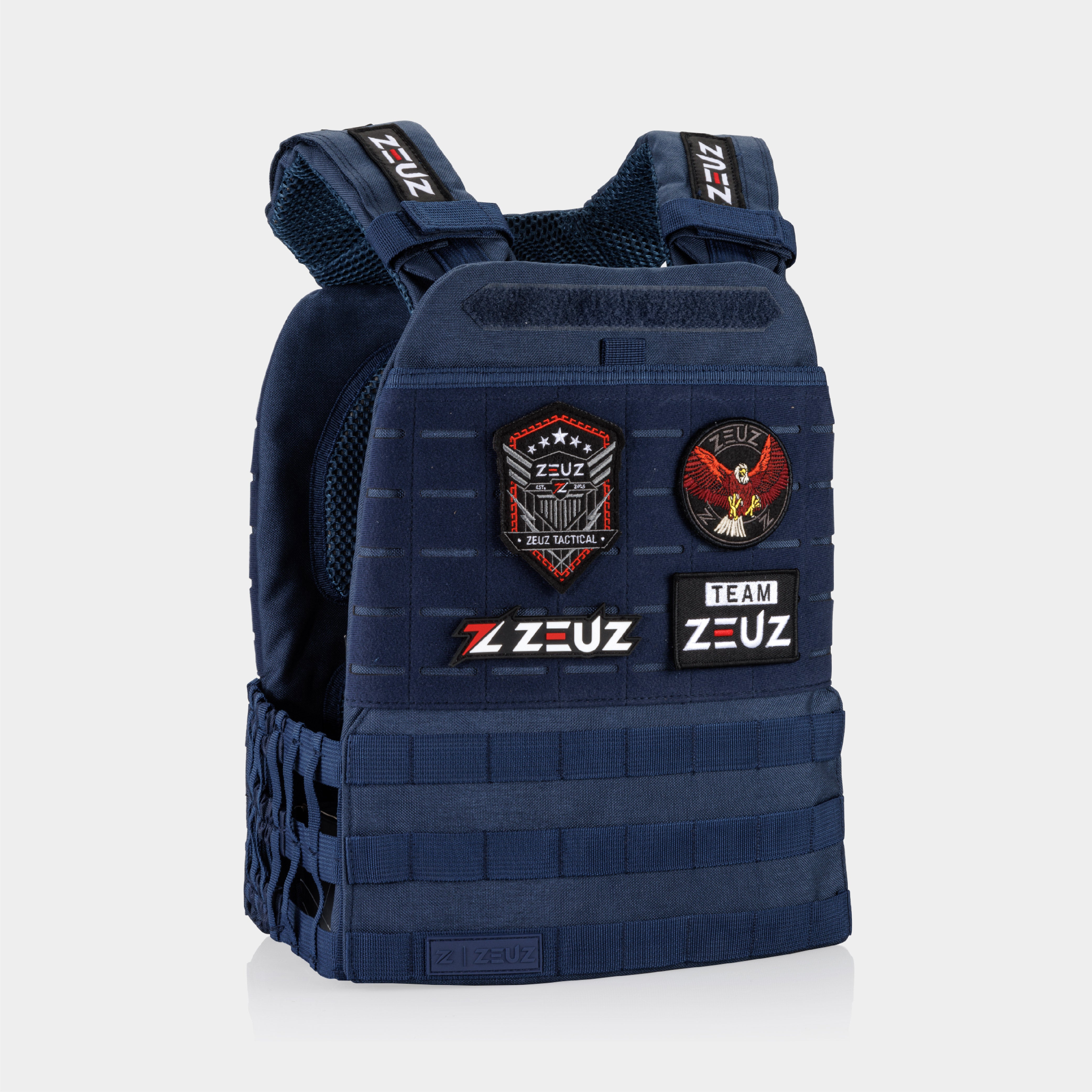 ZEUZ Tactical Gewichtsvest Marineblauw – verstelbaar en geschikt voor krachttraining, crossfit of MURPH