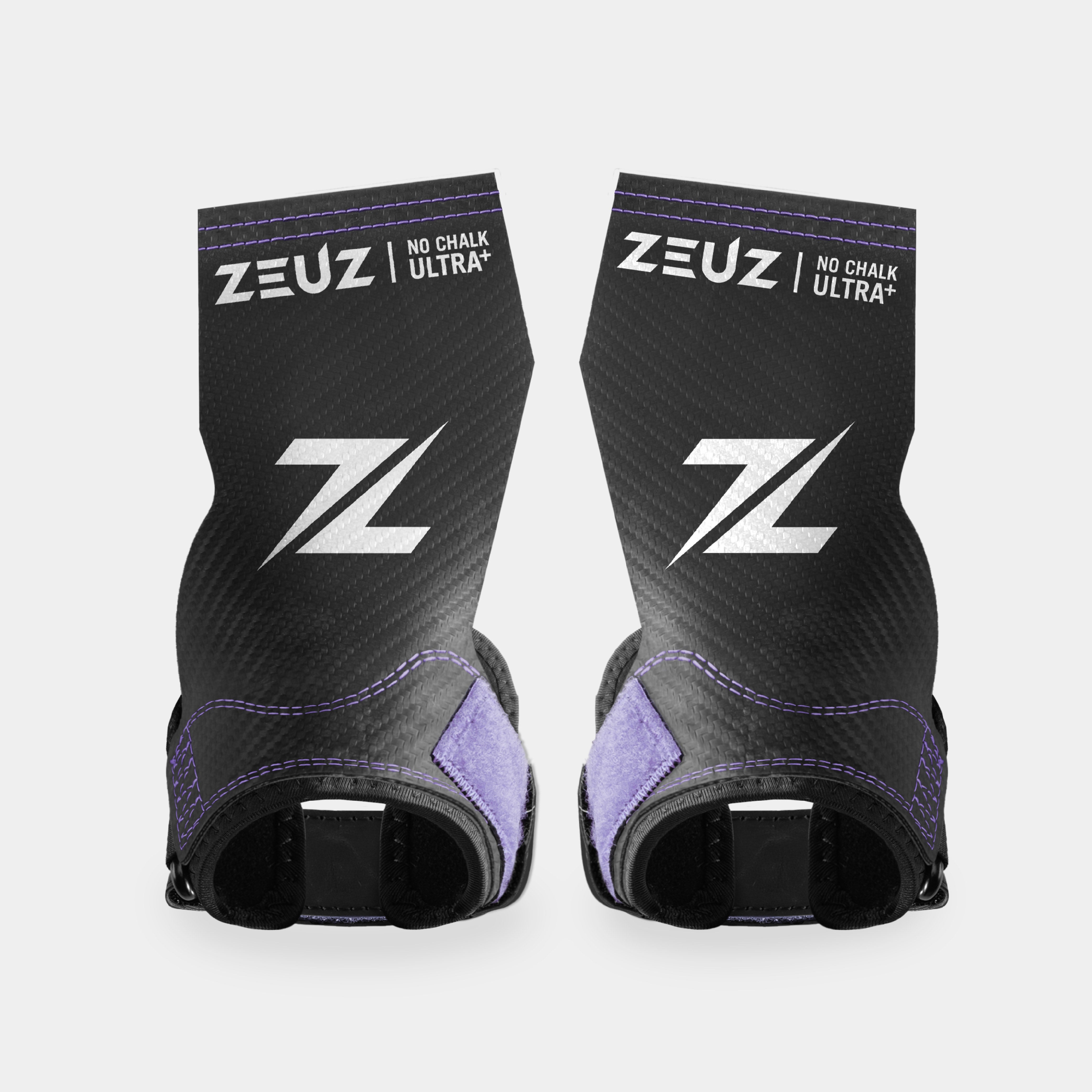 ZEUZ Ultra Plus No Chalk Fitness Grips - Lila –  zwarte hypalon grips