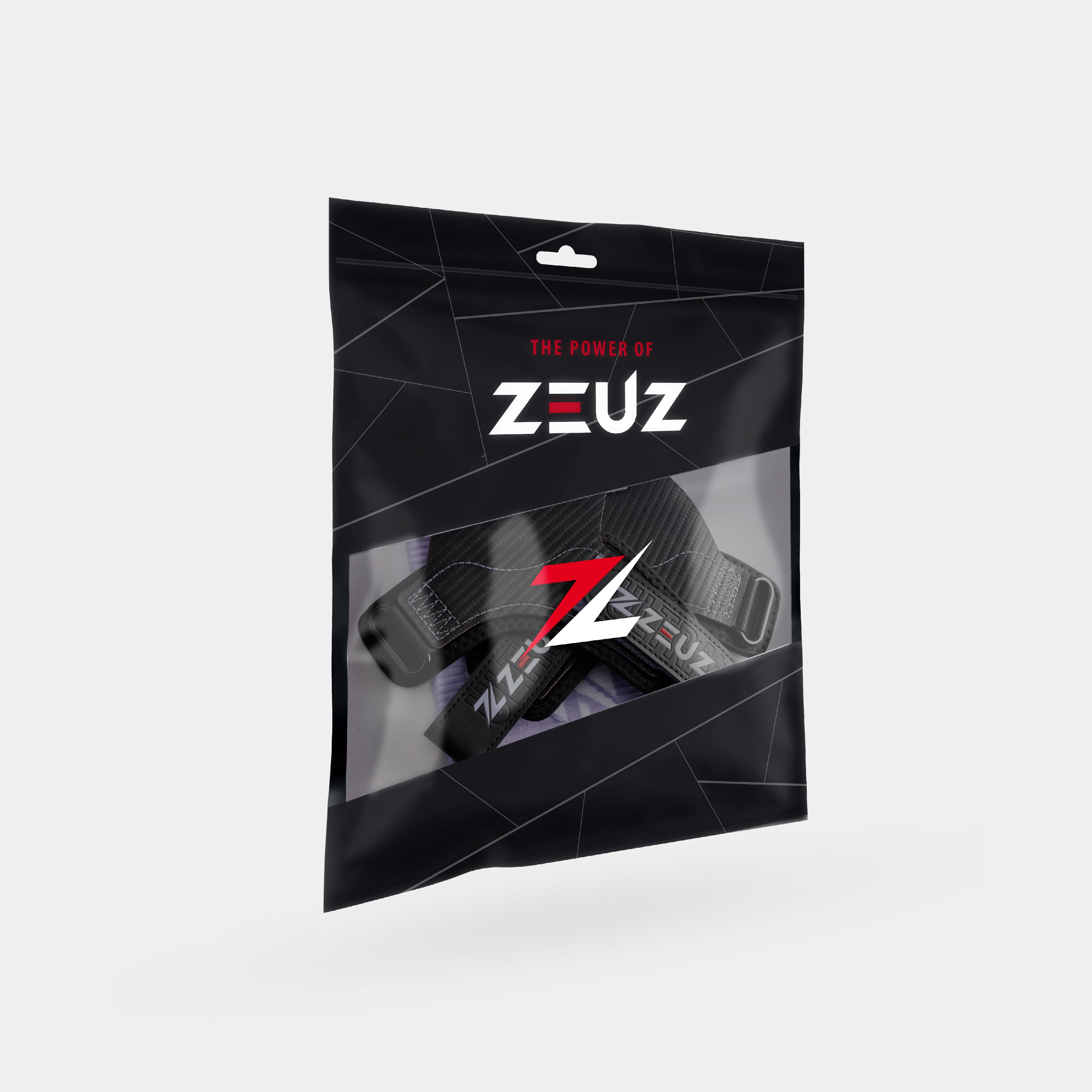 ZEUZ Ultra Plus No Chalk Fitness Grips - Lila – Verpakking