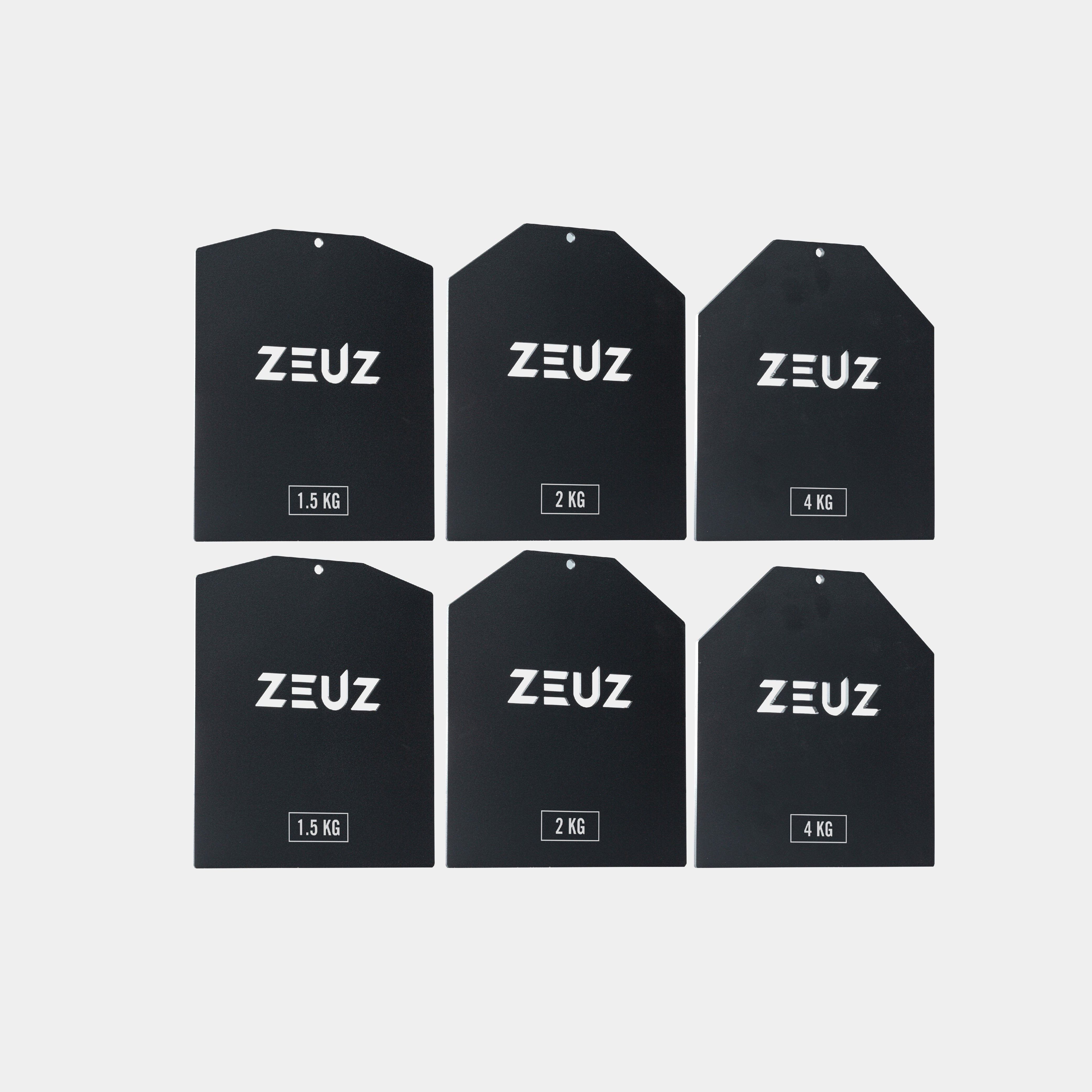 ZEUZ Hantelscheiben für Gewichtsweste 2 Stück 1,5 KG, 2 Stück 2 KG & 2 Stück 4 KG