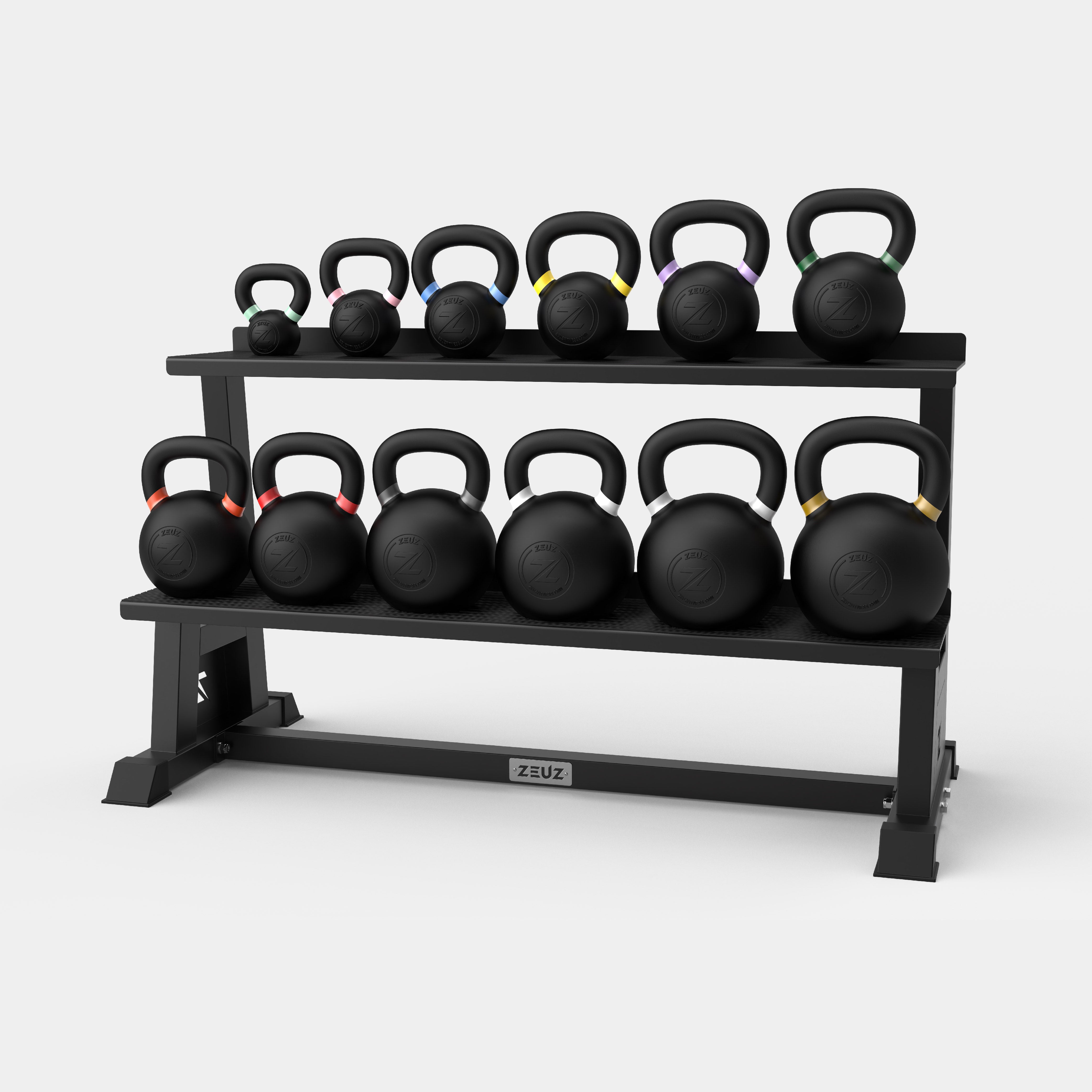 ZEUZ Kettlebell Rek Incl. Kettlebells