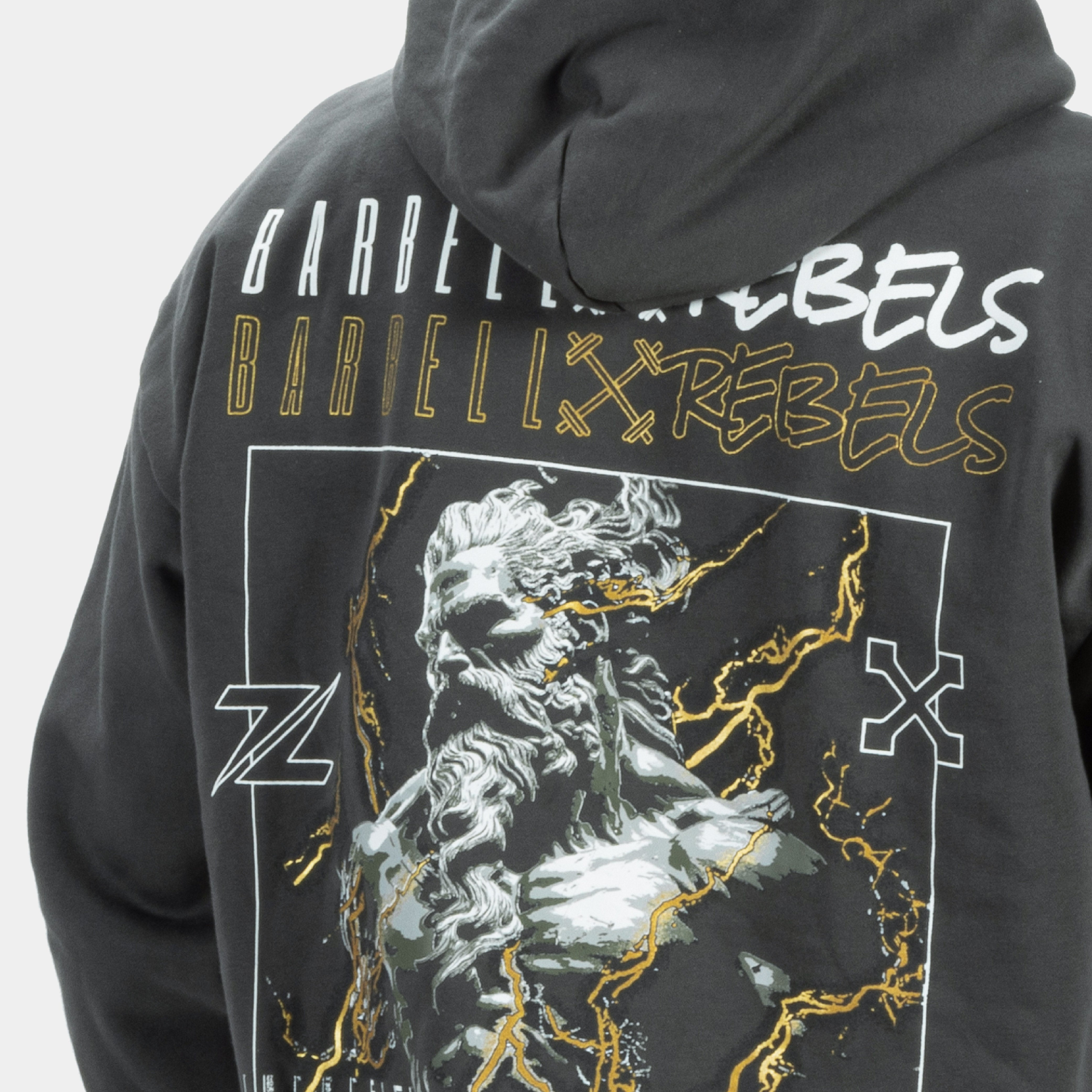 Felpa con cappuccio ZEUZ X Barbell Rebels Oversized - Unisex - Edizione speciale