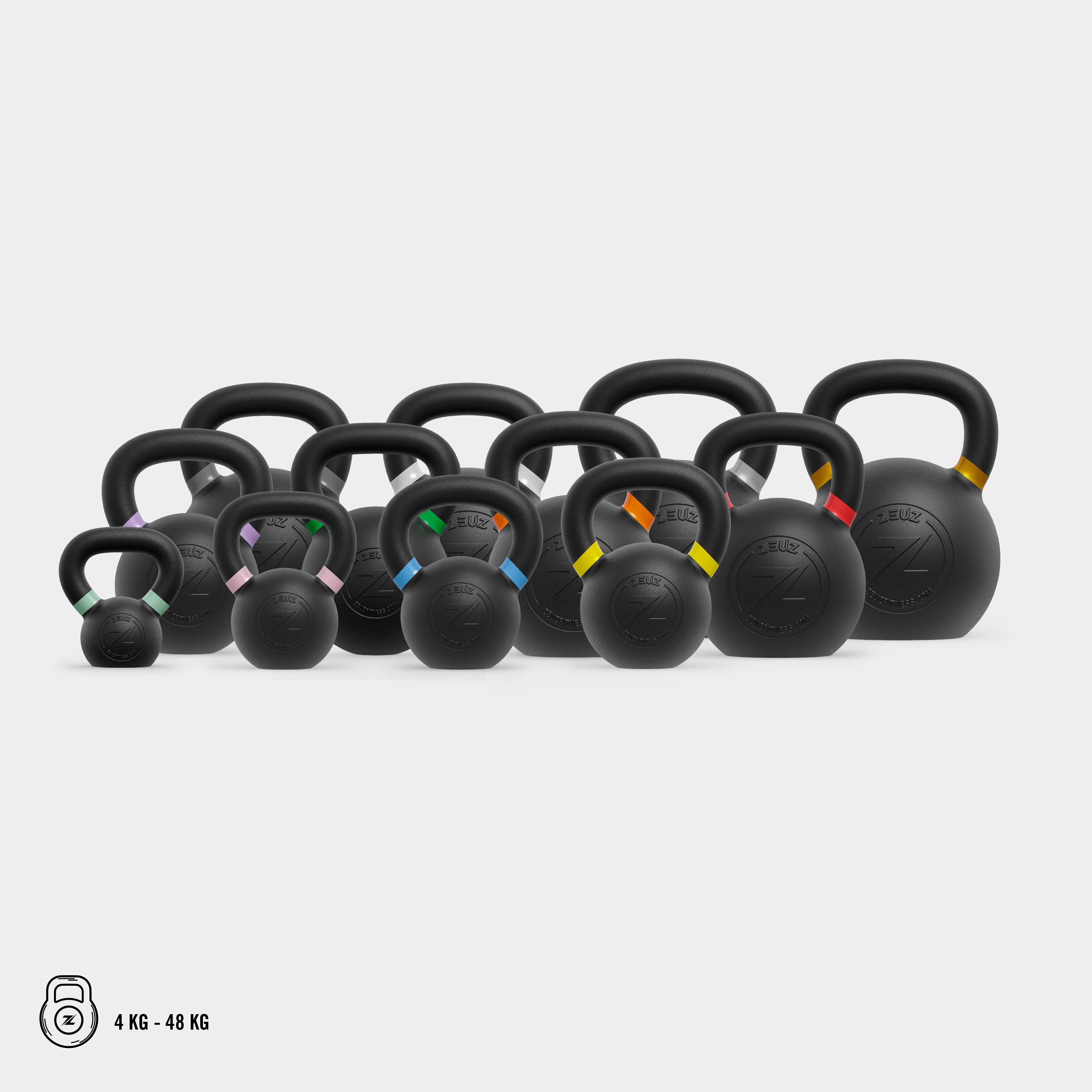 ZEUZ Kettlebell Rek Incl. Kettlebells
