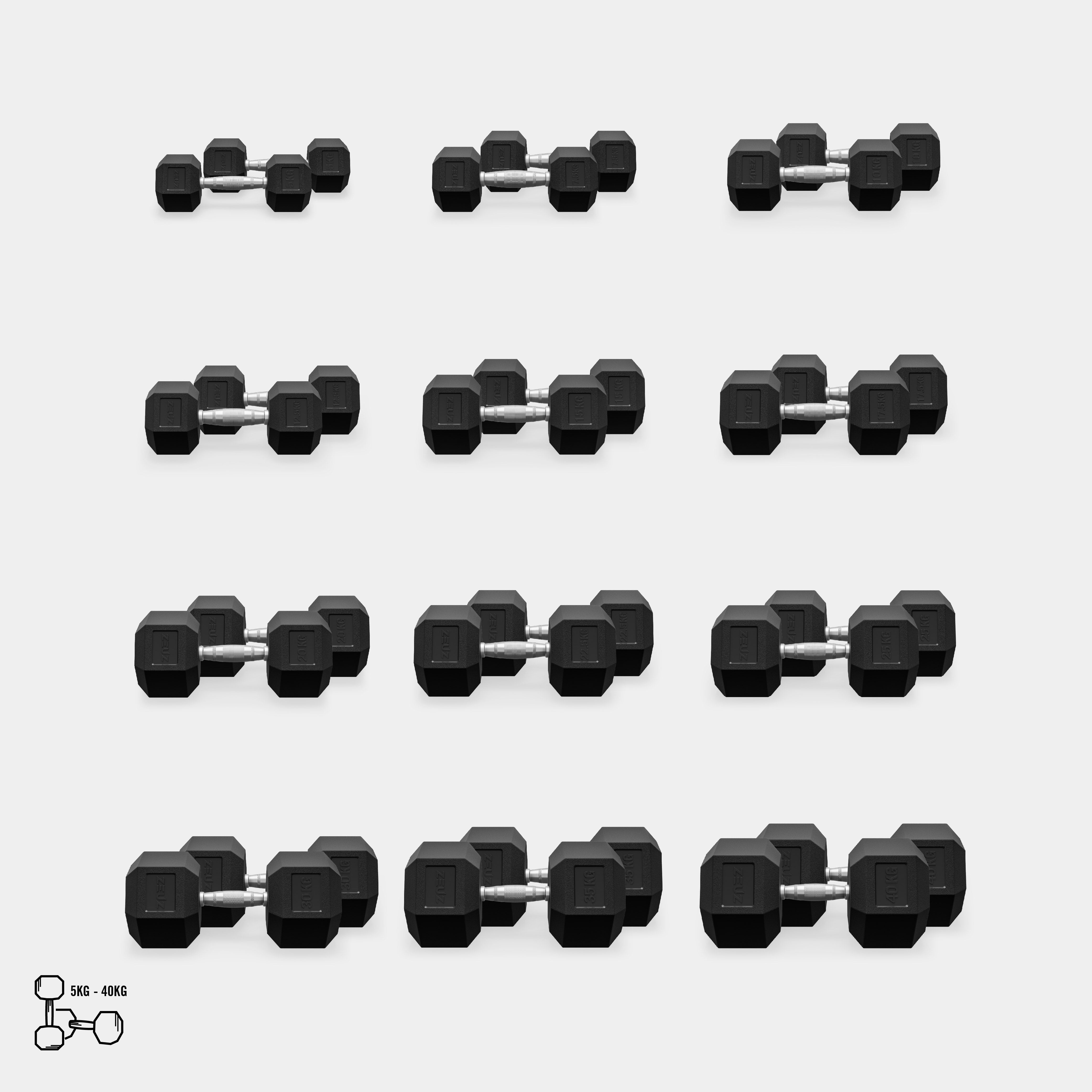 ZEUZ Dumbbell Rek Incl. Hexagon Dumbbells