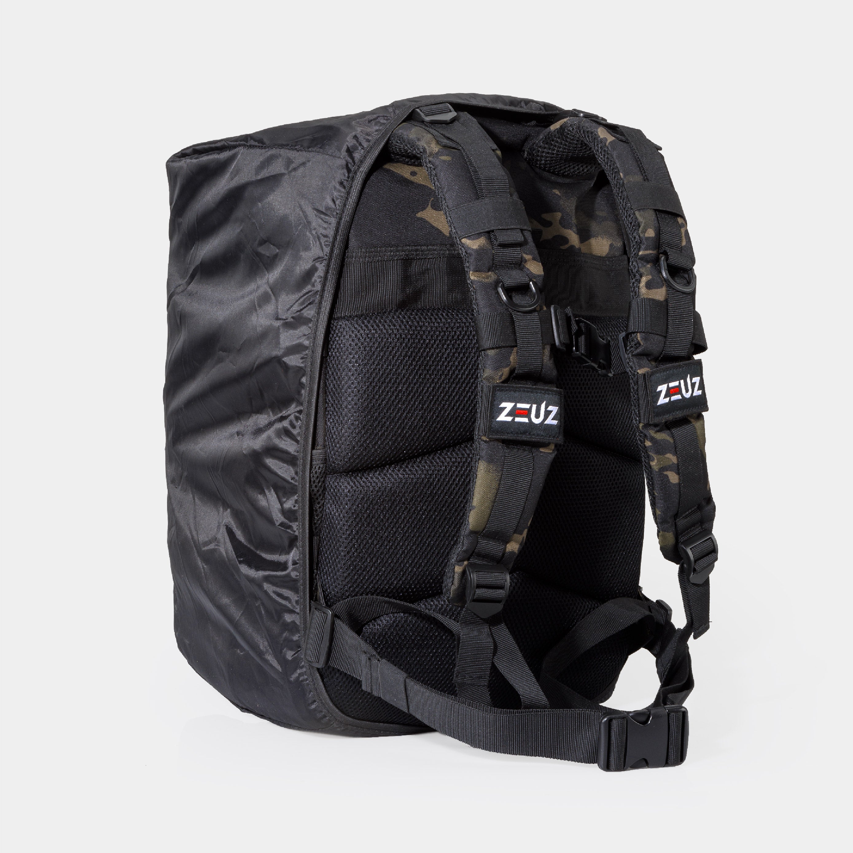 ZEUZ Tactical Rugzak camouflage met bijpassende regencover – bescherming tegen regen