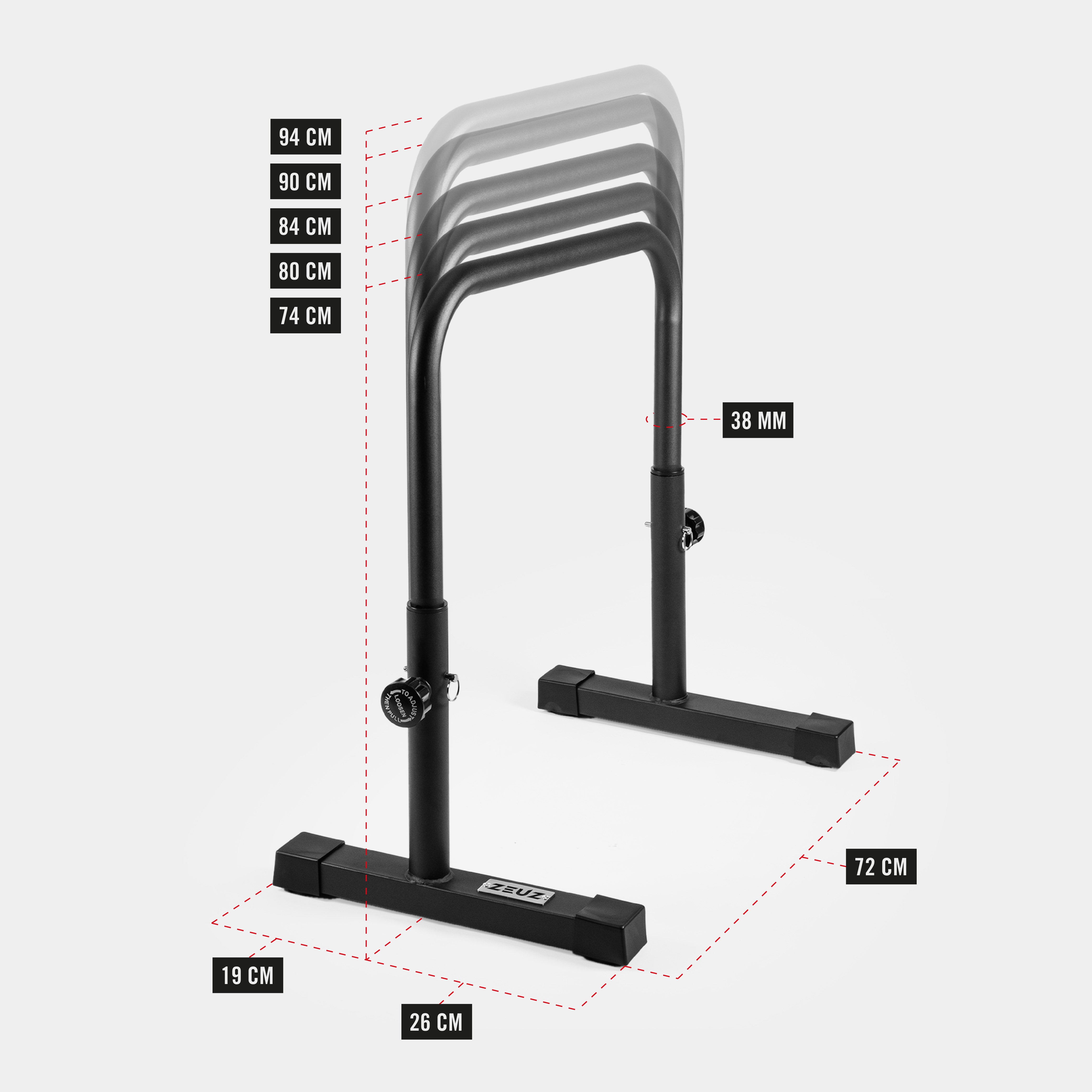 ZEUZ Métal Réglable XL Parallélépipèdes