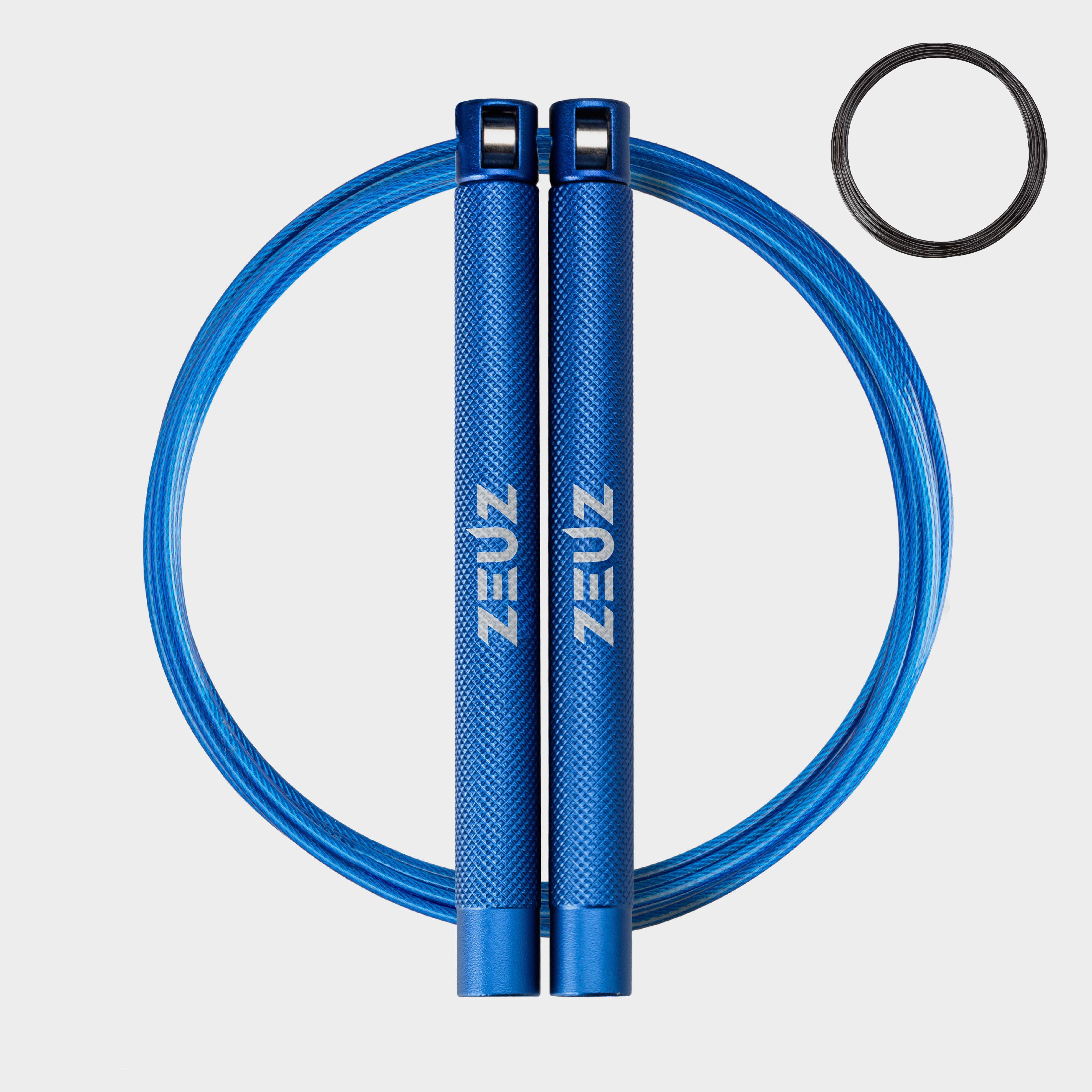 ZEUZ Professioneel Springtouw blauw – snelheidsrope voor crossfit en fitness
