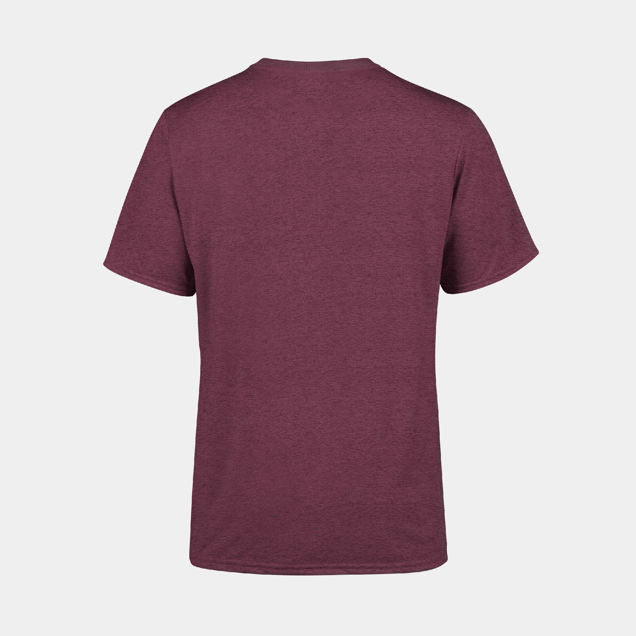 ZEUZ Basic T-shirt bordeauxrood – achterkant zonder opdruk