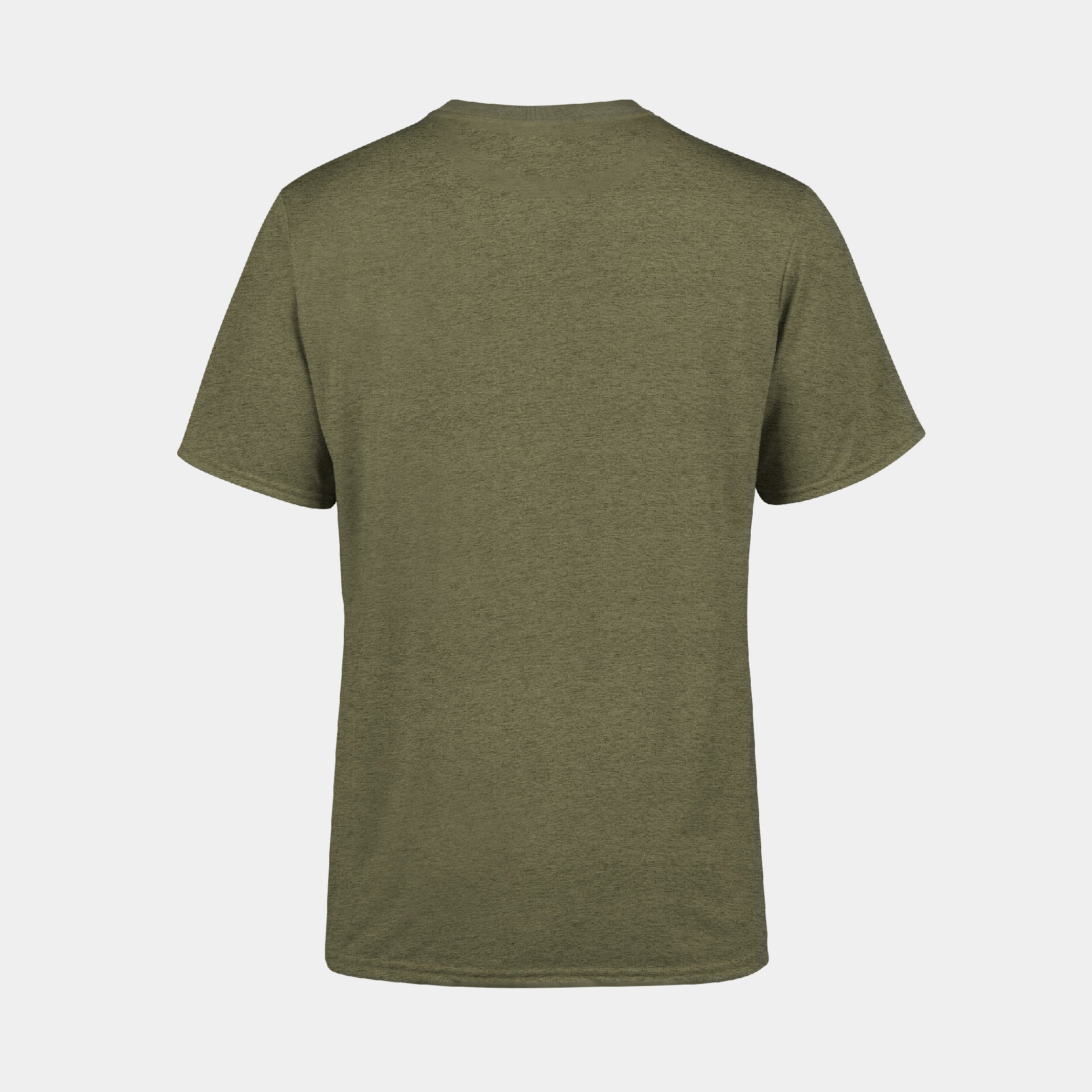ZEUZ Basic T-shirt legergroen – achterkant zonder opdruk